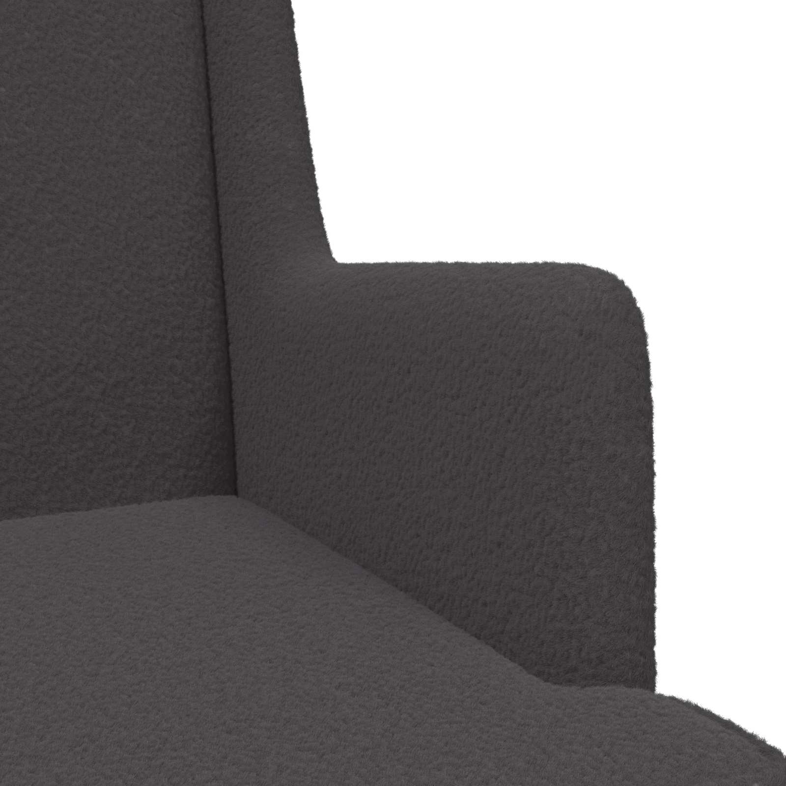 Fauteuil Gris foncé Tissu en laine de mouton - XIOS