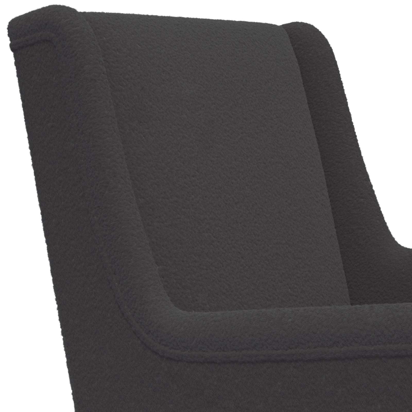 Fauteuil Gris foncé Tissu en laine de mouton - XIOS