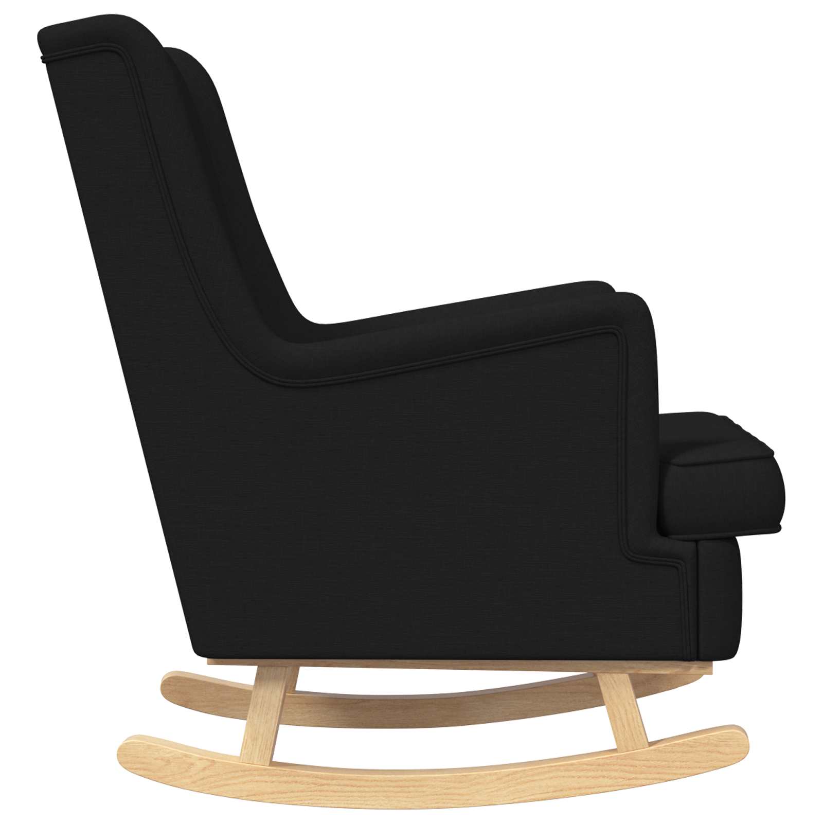 Chaise à bascule Noir 62 x 80 x 85 cm tissu - XIOS