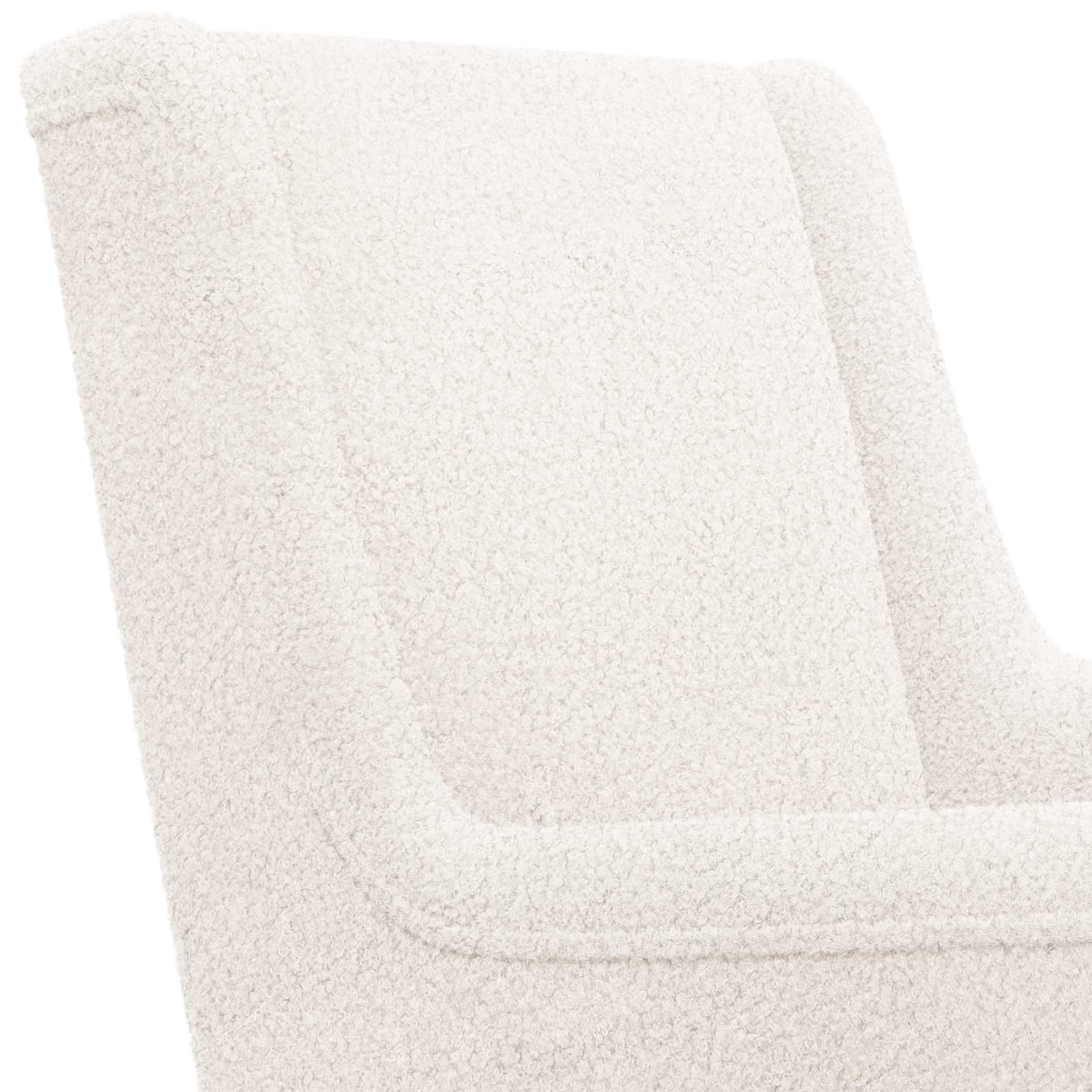 Chaise à bascule Crème 62 x 80 x 85 cm Tissu en laine de mouton - XIOS