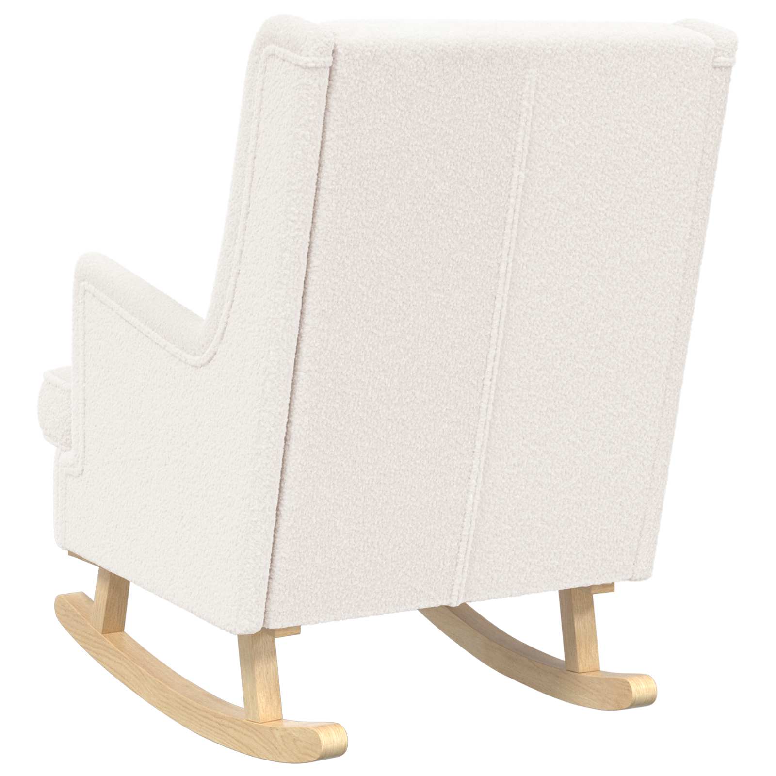 Chaise à bascule Crème 62 x 80 x 85 cm Tissu en laine de mouton - XIOS