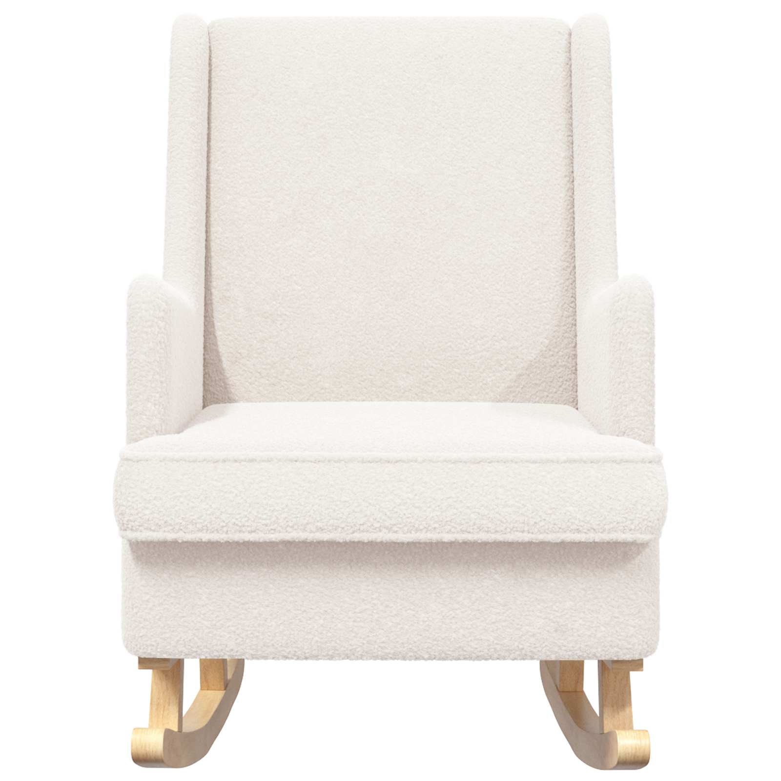 Chaise à bascule Crème 62 x 80 x 85 cm Tissu en laine de mouton - XIOS