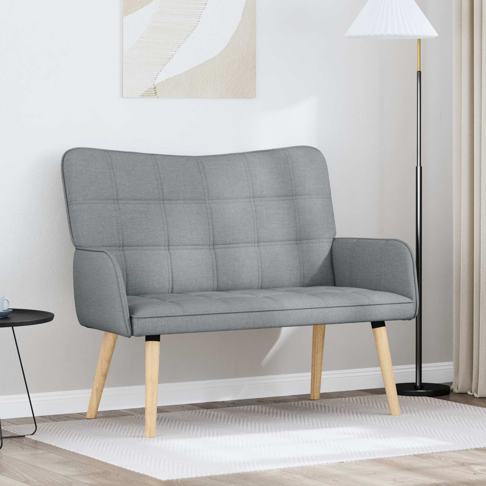 Canapé deux places Gris clair 115 x 61 x 87 cm tissu - XIOS