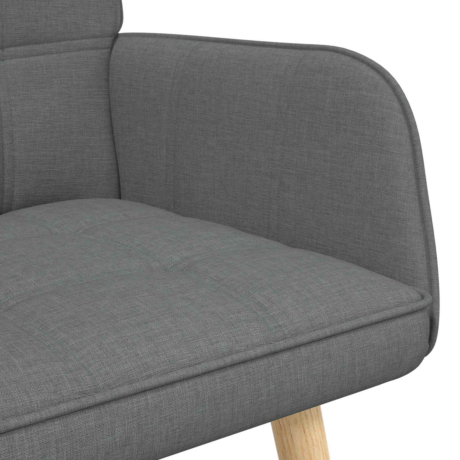 Canapé deux places Gris foncé 115 x 61 x 87 cm tissu - XIOS