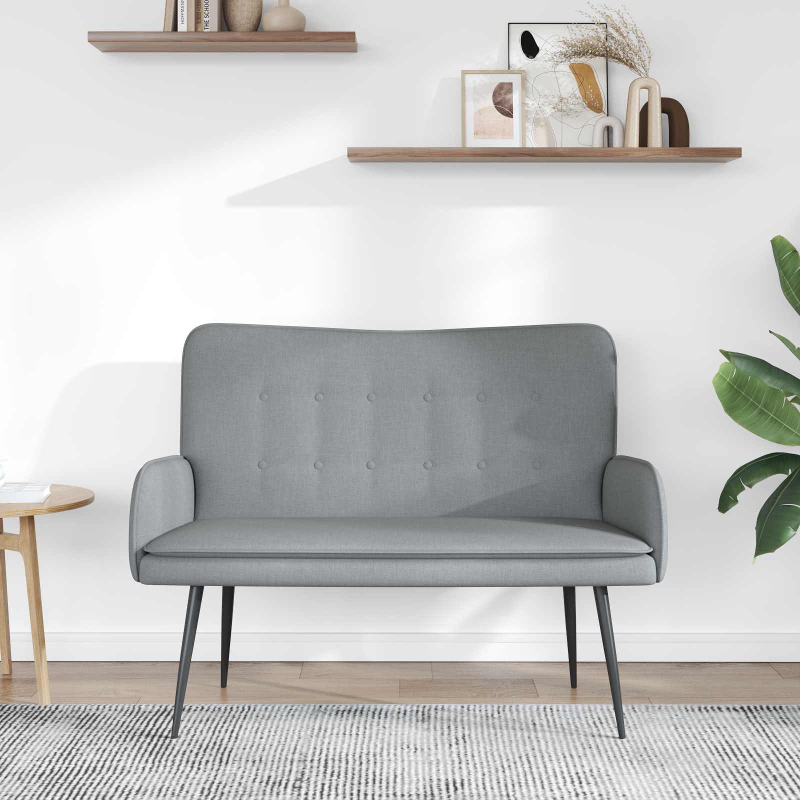 Sofa 2 places Gris clair 115 x 61 x 87 cm tissu - XIOS