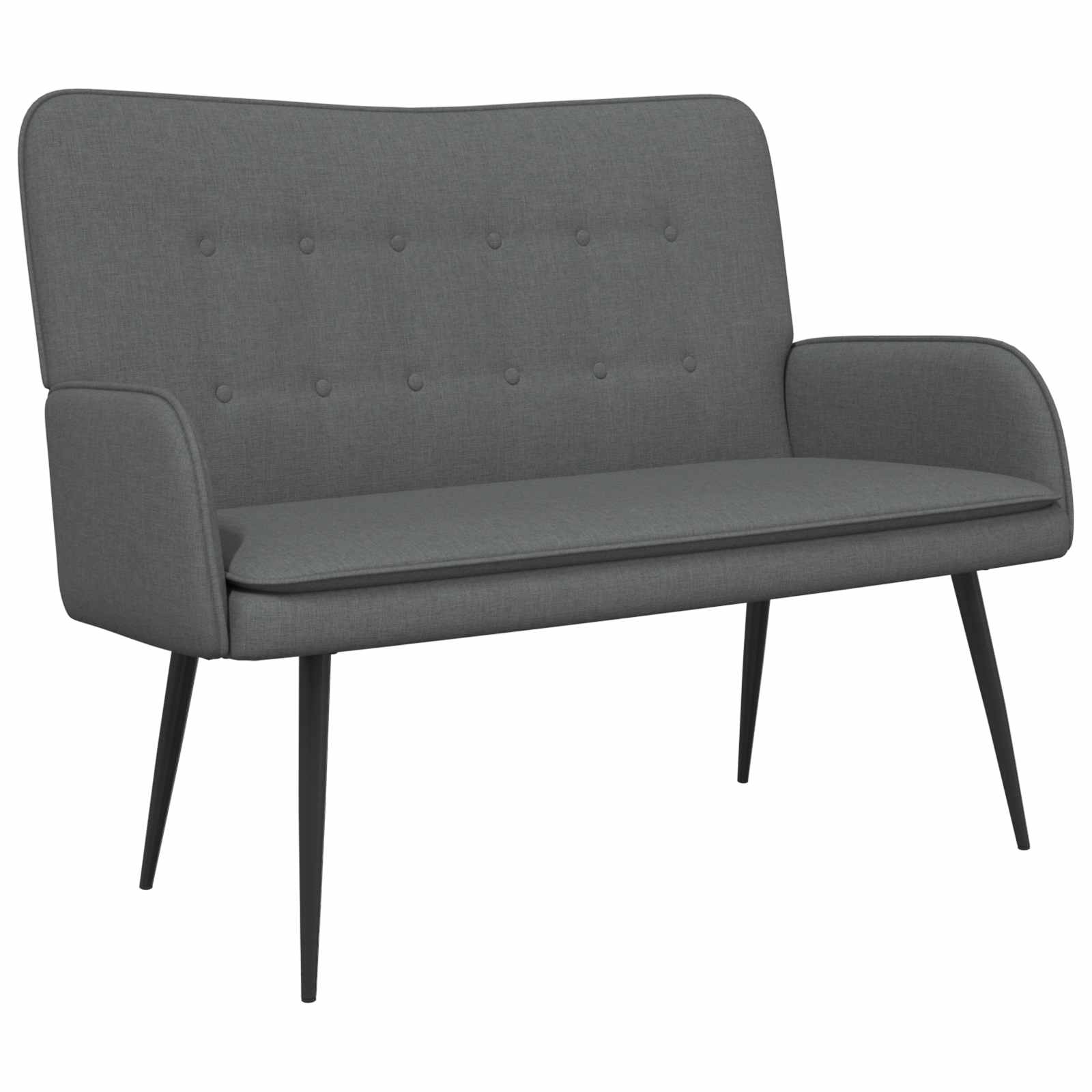 Sofa 2 places Gris foncé 115 x 61 x 87 cm tissu - XIOS