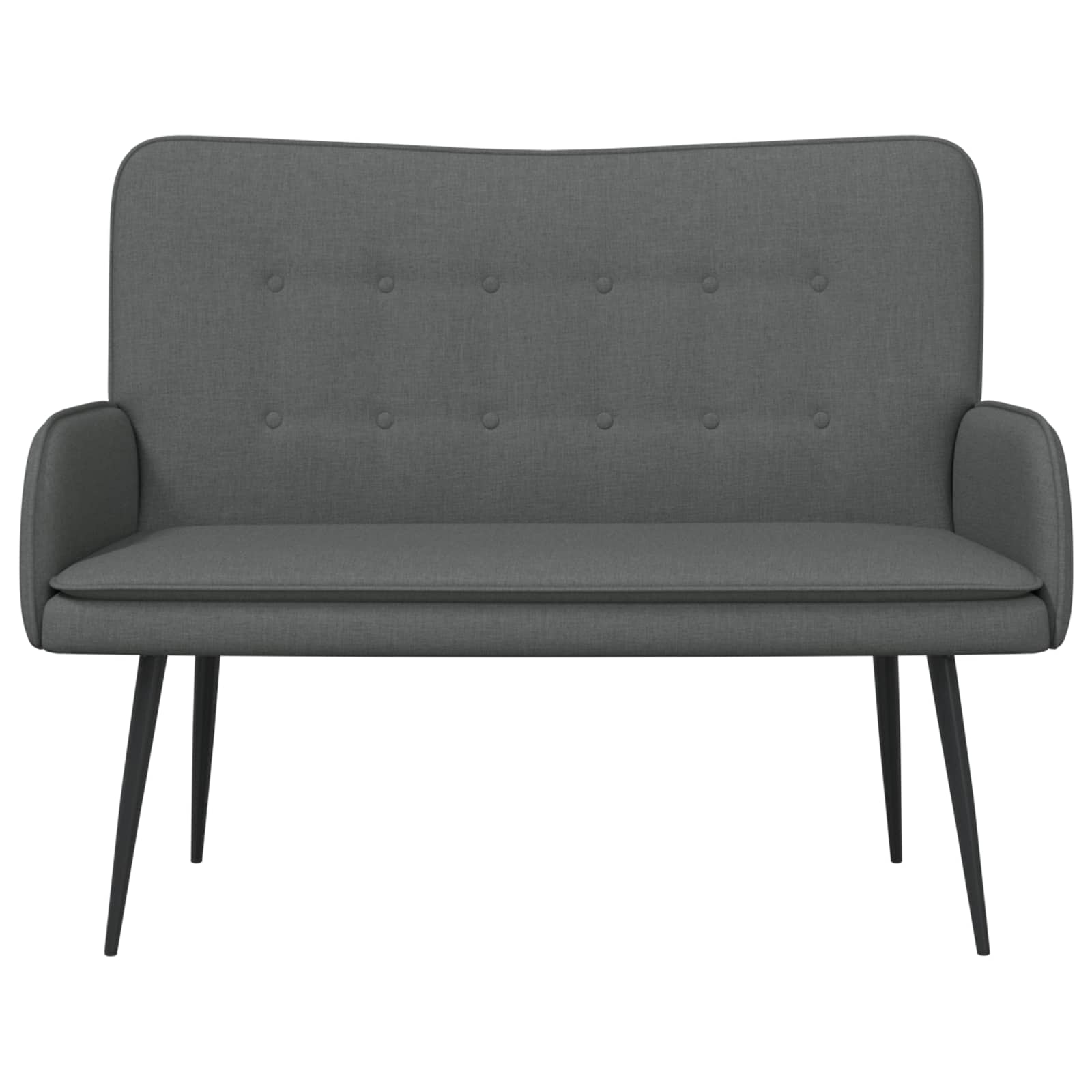 Sofa 2 places Gris foncé 115 x 61 x 87 cm tissu - XIOS