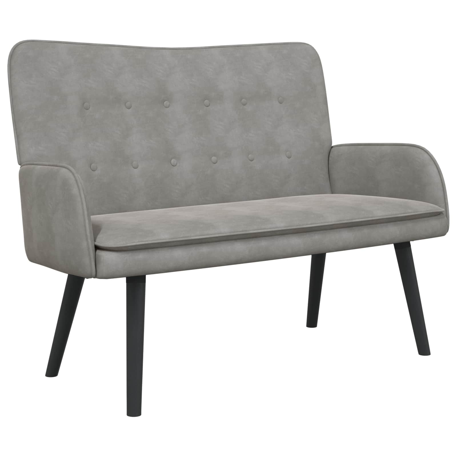 Canapé deux places Gris clair 115 x 61 x 87 cm Velours - XIOS
