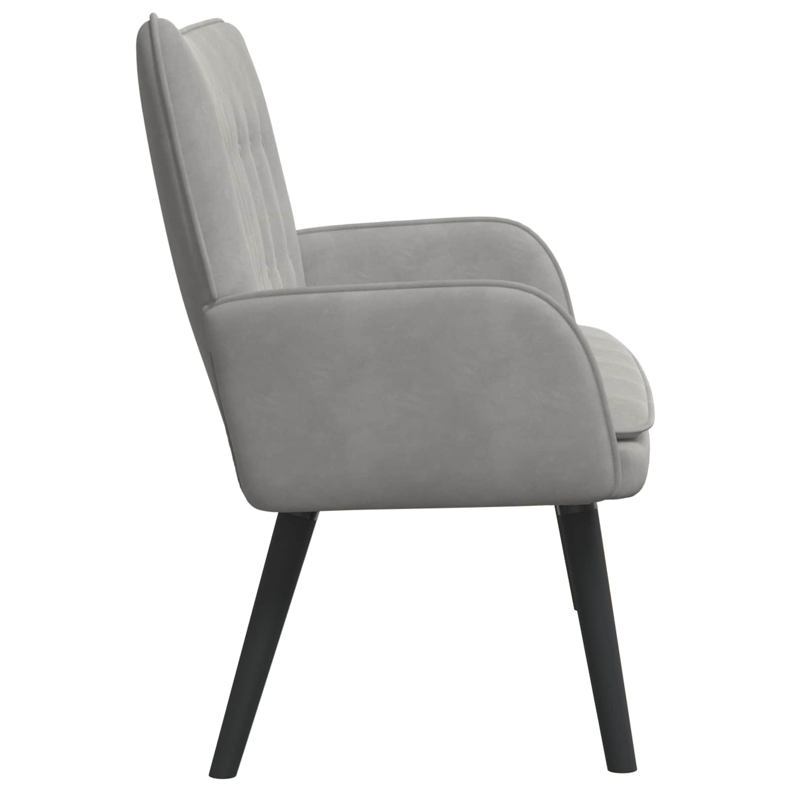 Canapé deux places Gris clair 115 x 61 x 87 cm Velours - XIOS