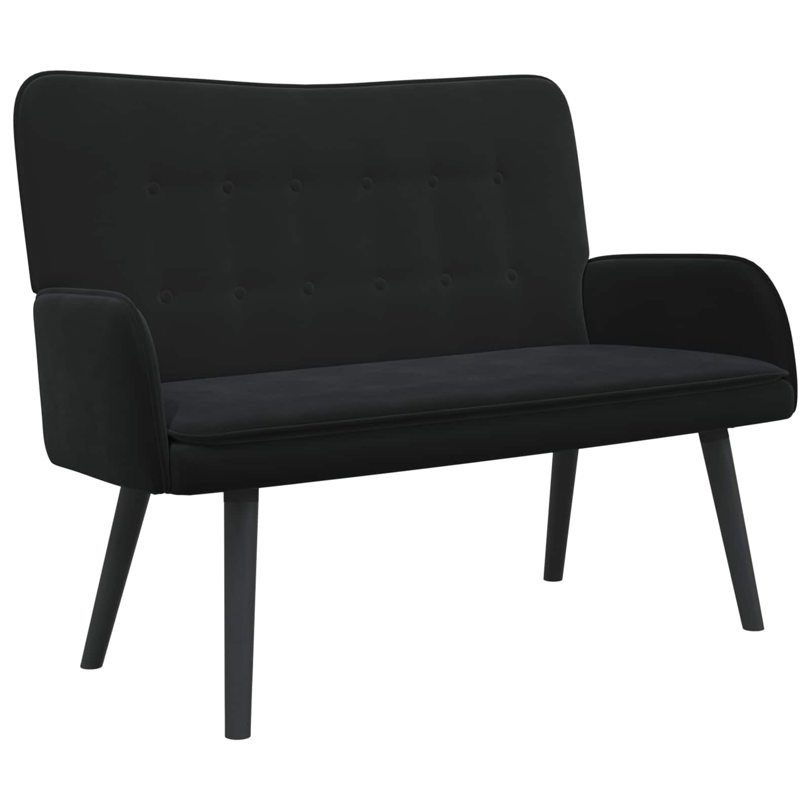 Canapé deux places Noir 115 x 61 x 87 cm Velours - XIOS