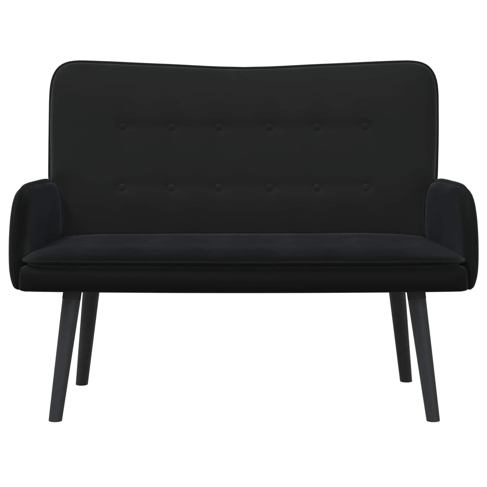 Canapé deux places Noir 115 x 61 x 87 cm Velours - XIOS