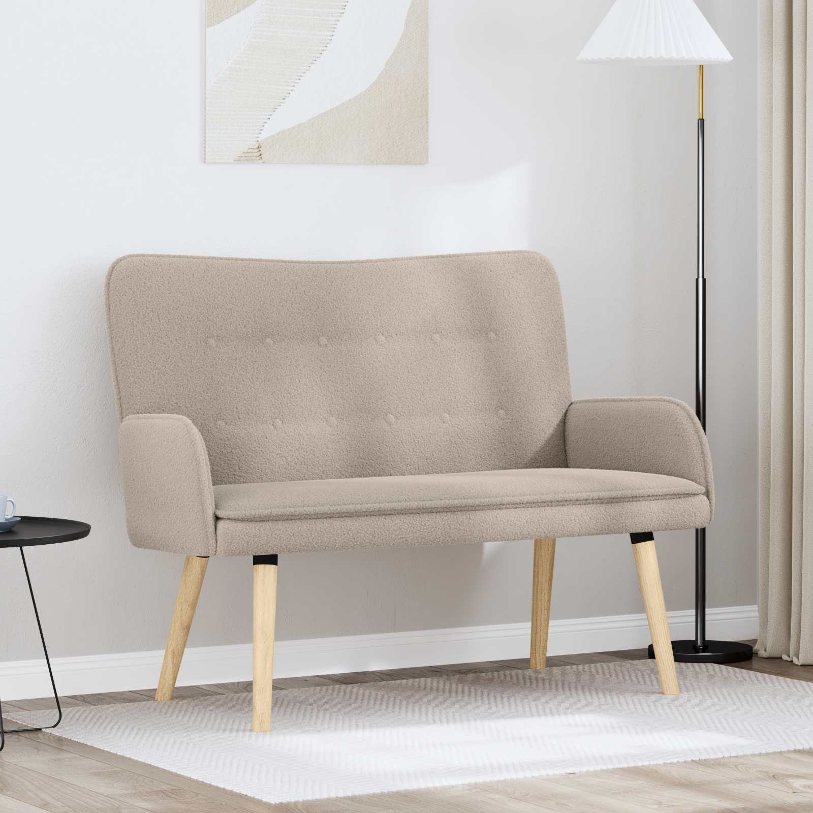 Sofa 2 places Gris clair 115 x 61 x 87 cm Bouclé - XIOS
