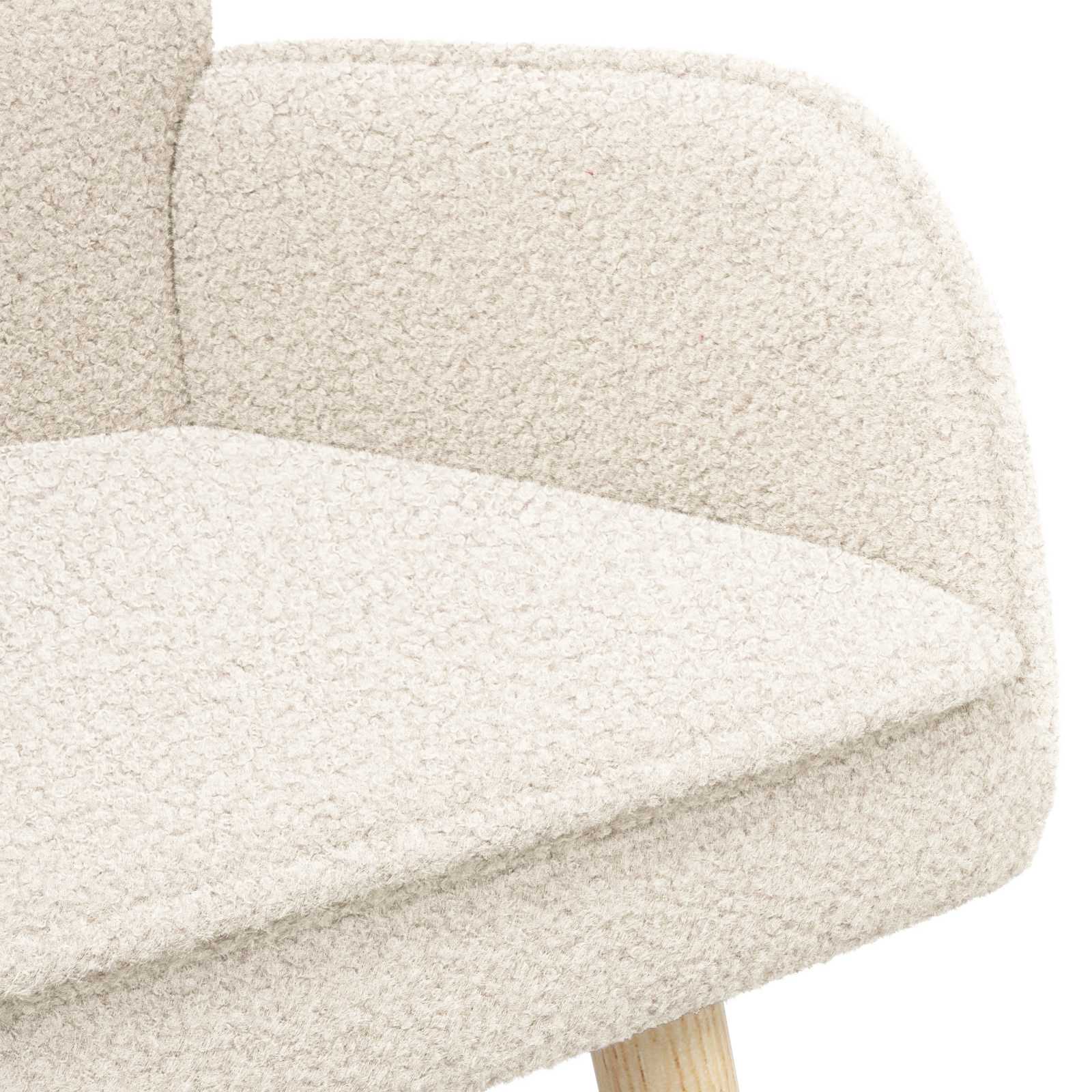 Sofa 2 places Crème 115 x 61 x 87 cm Bouclé - XIOS