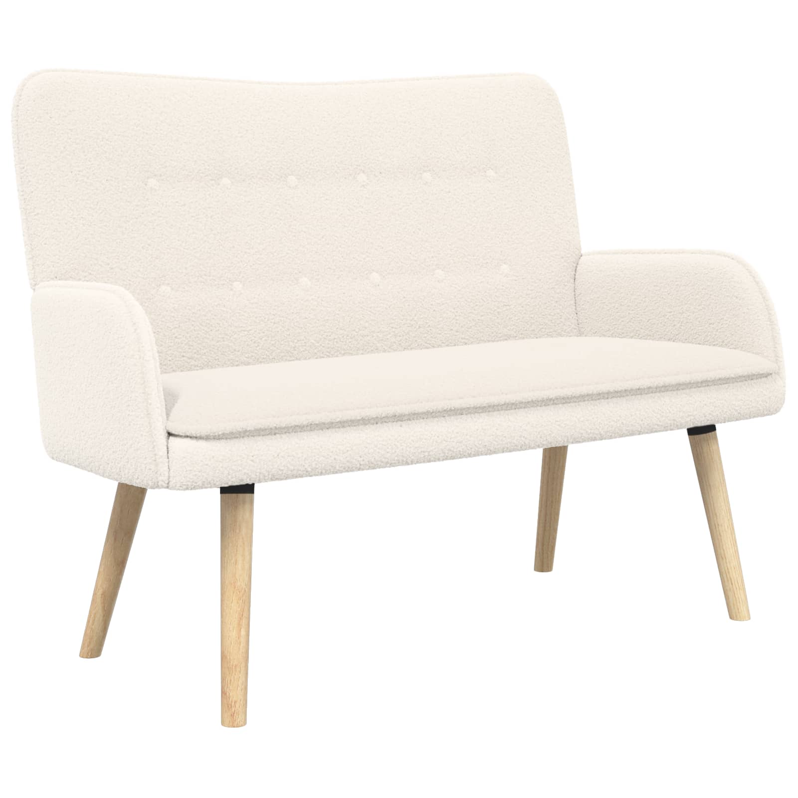 Sofa 2 places Crème 115 x 61 x 87 cm Bouclé - XIOS