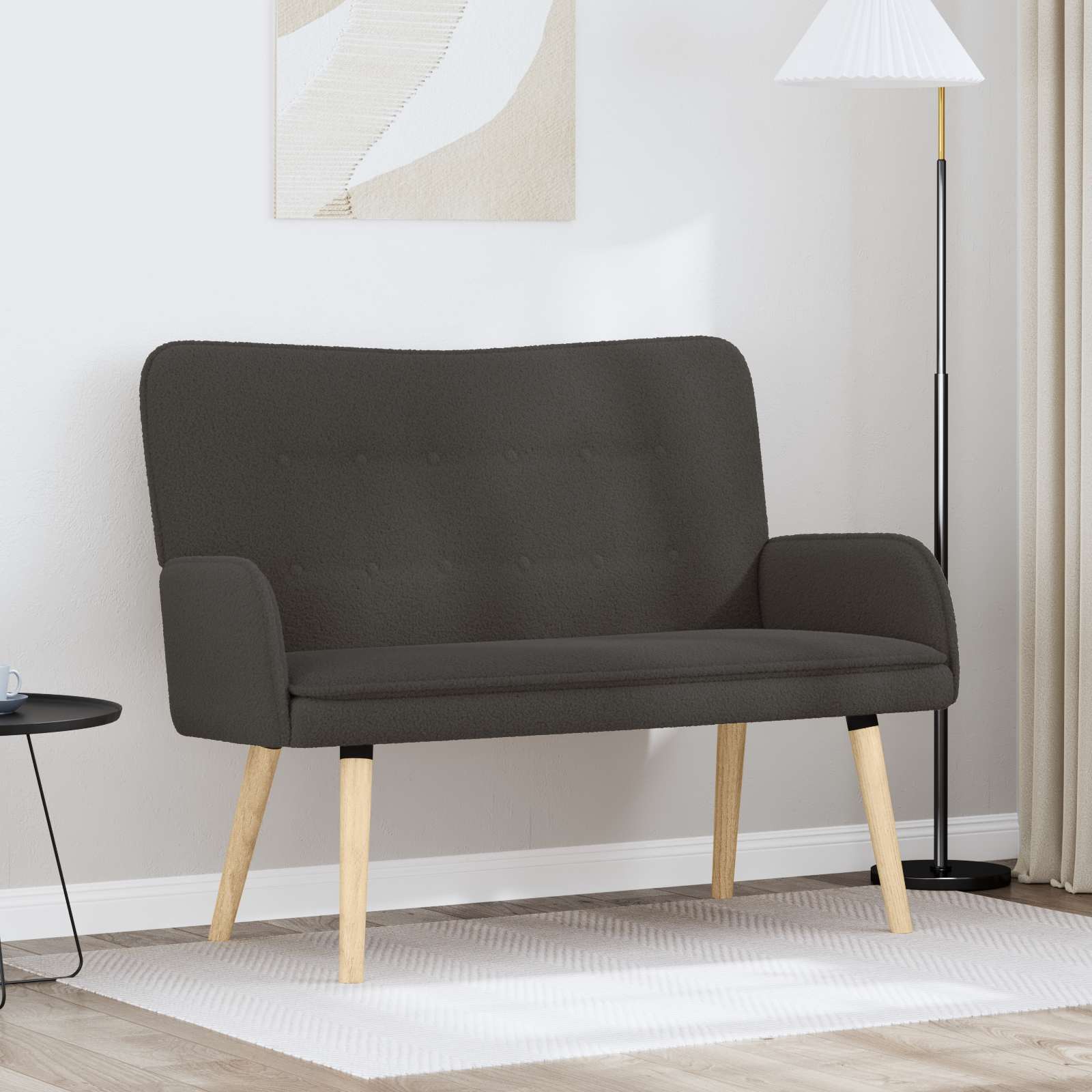 Sofa 2 places Gris foncé 115 x 61 x 87 cm Bouclé - XIOS