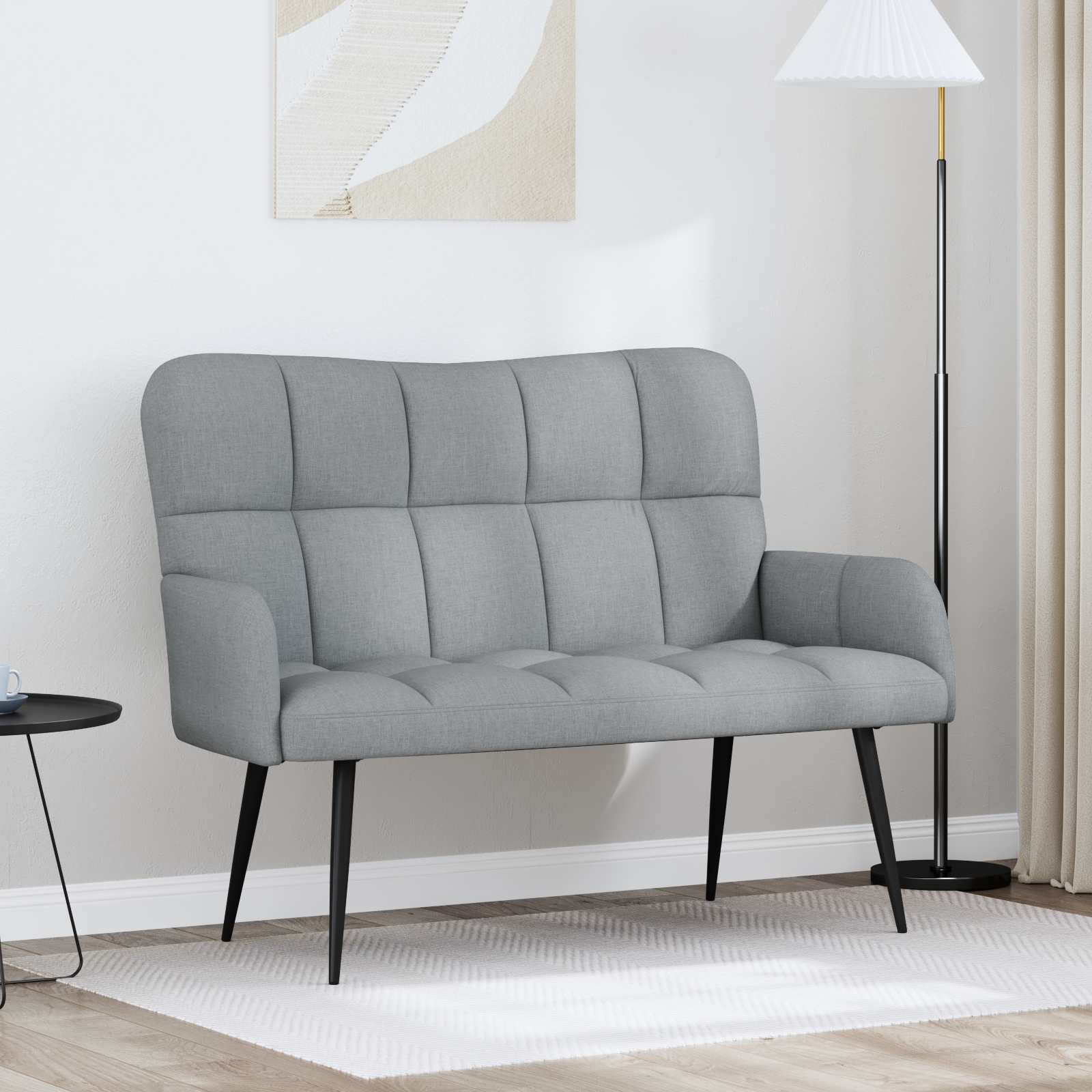 Canapé deux places Gris clair 115 x 61 x 87 cm tissu - XIOS