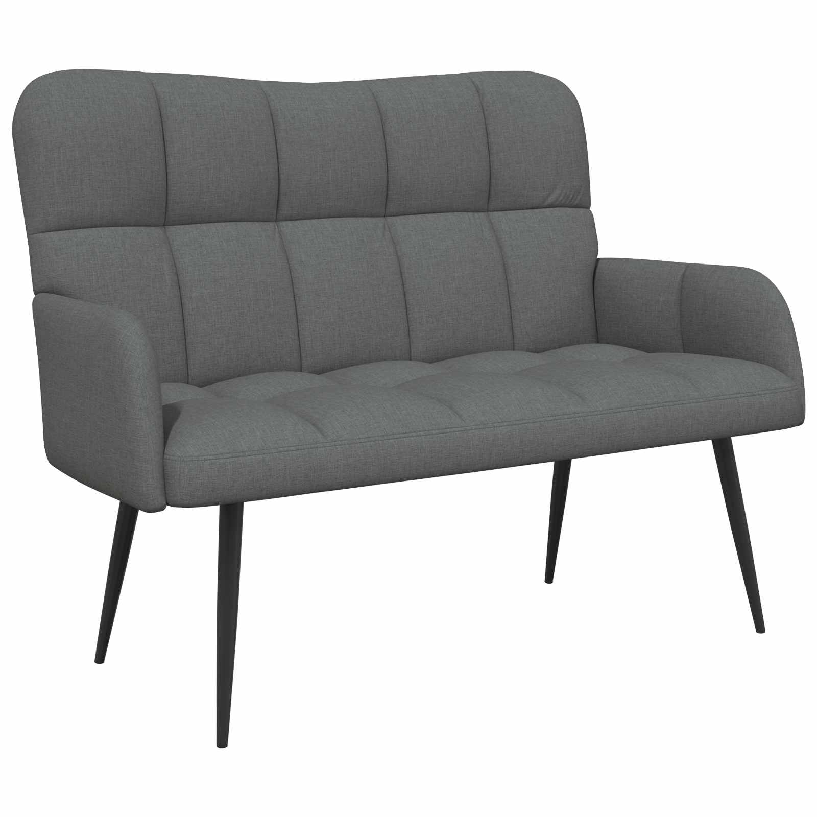 Canapé deux places Gris foncé 115 x 61 x 87 cm tissu - XIOS