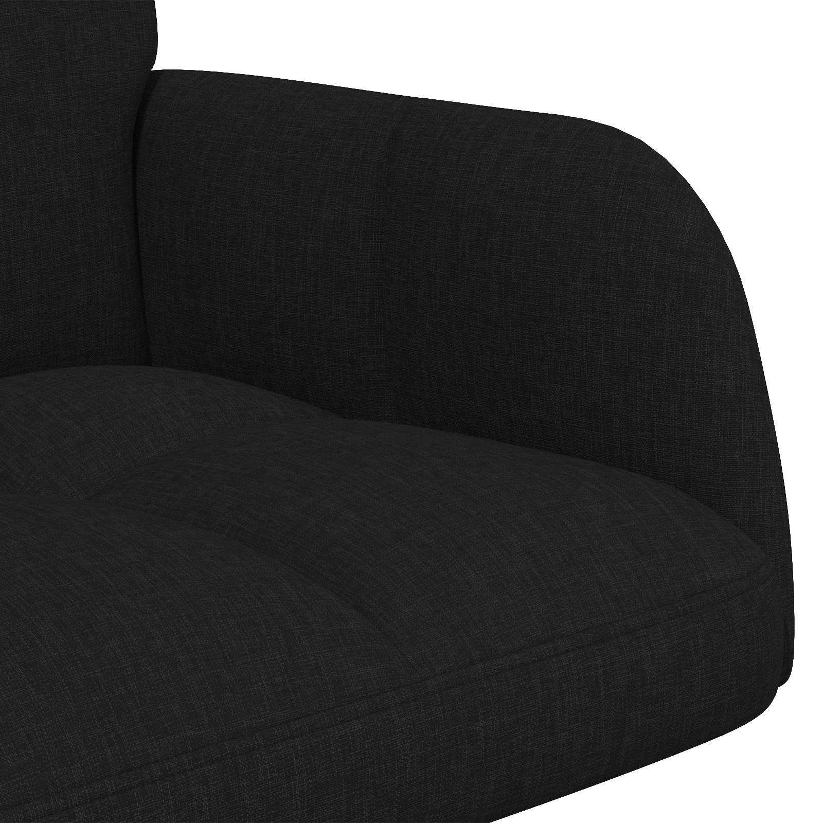 Canapé deux places Noir 115 x 61 x 87 cm tissu - XIOS