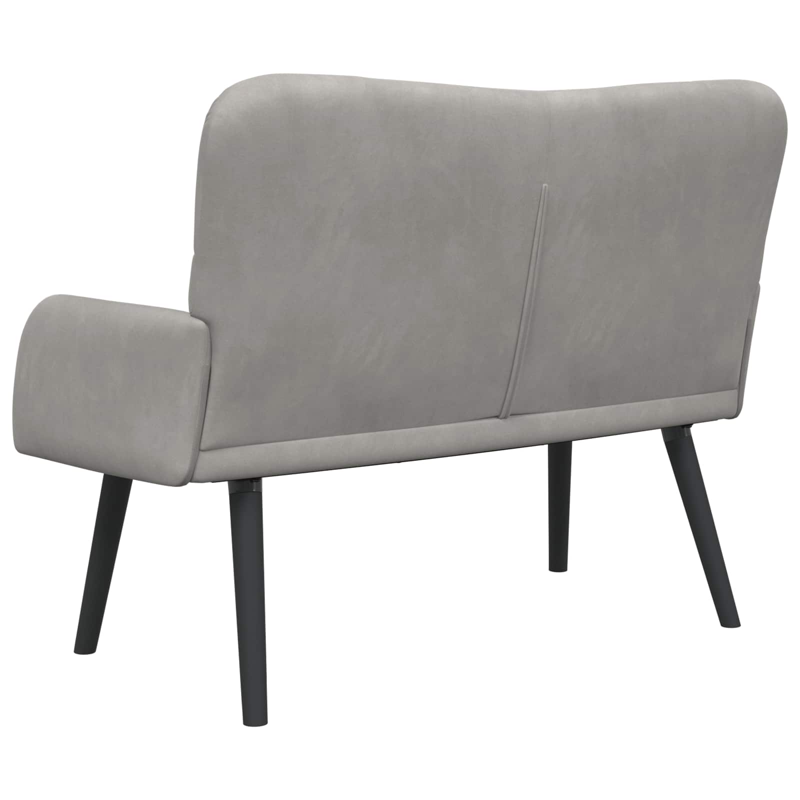 Canapé deux places Gris clair 115 x 61 x 87 cm Velours - XIOS