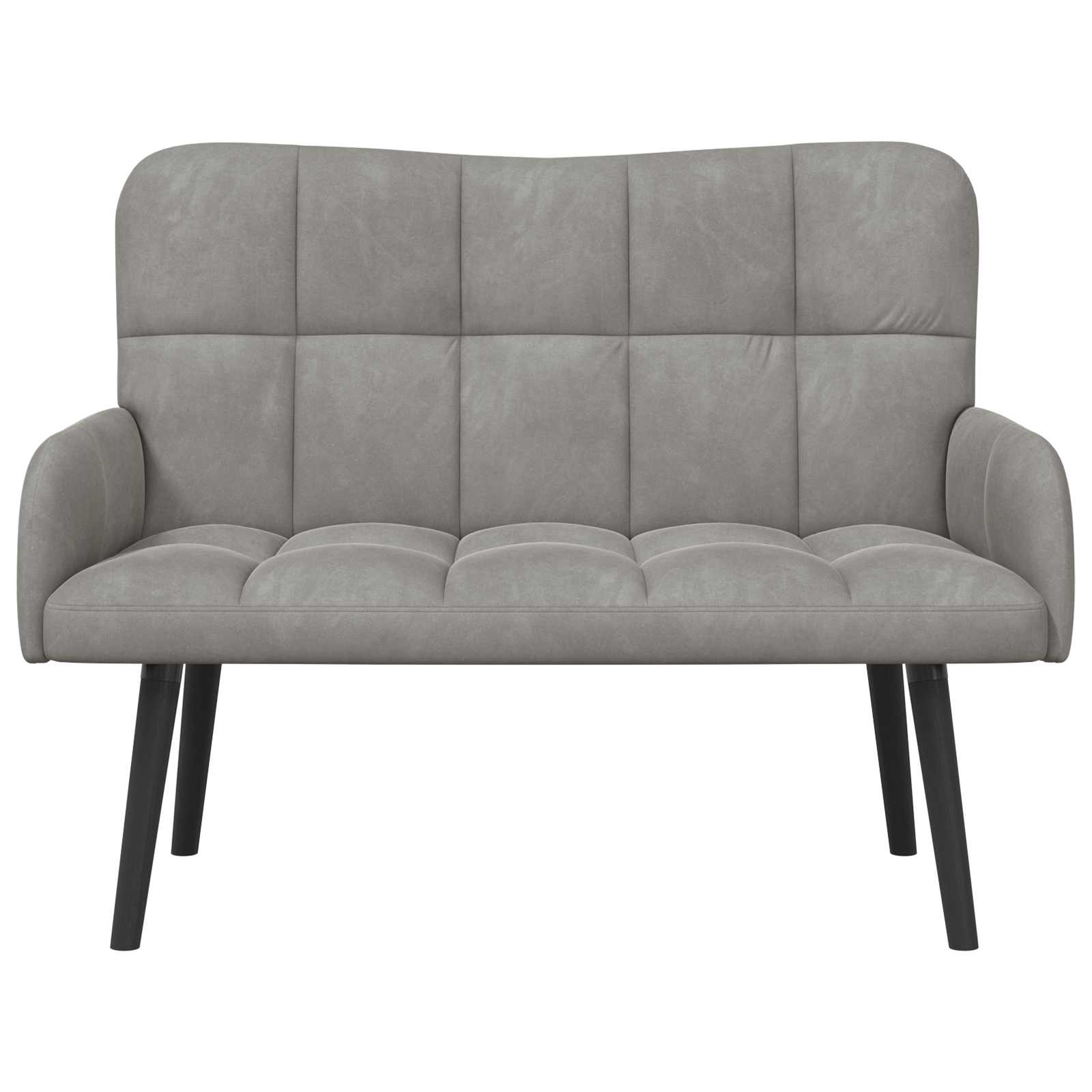 Canapé deux places Gris clair 115 x 61 x 87 cm Velours - XIOS