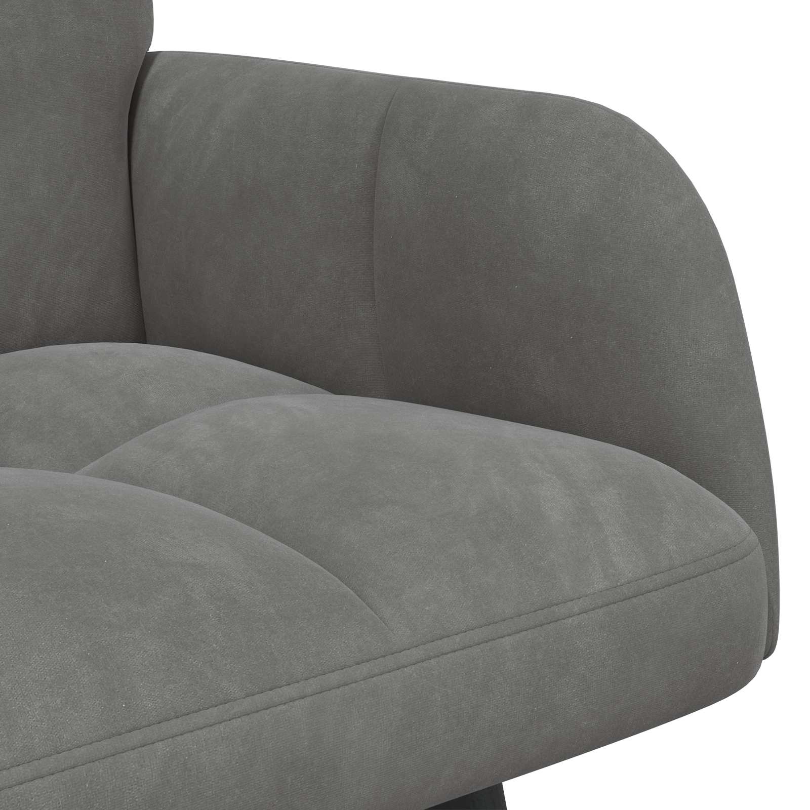 Canapé deux places Gris foncé 115 x 61 x 87 cm Velours - XIOS