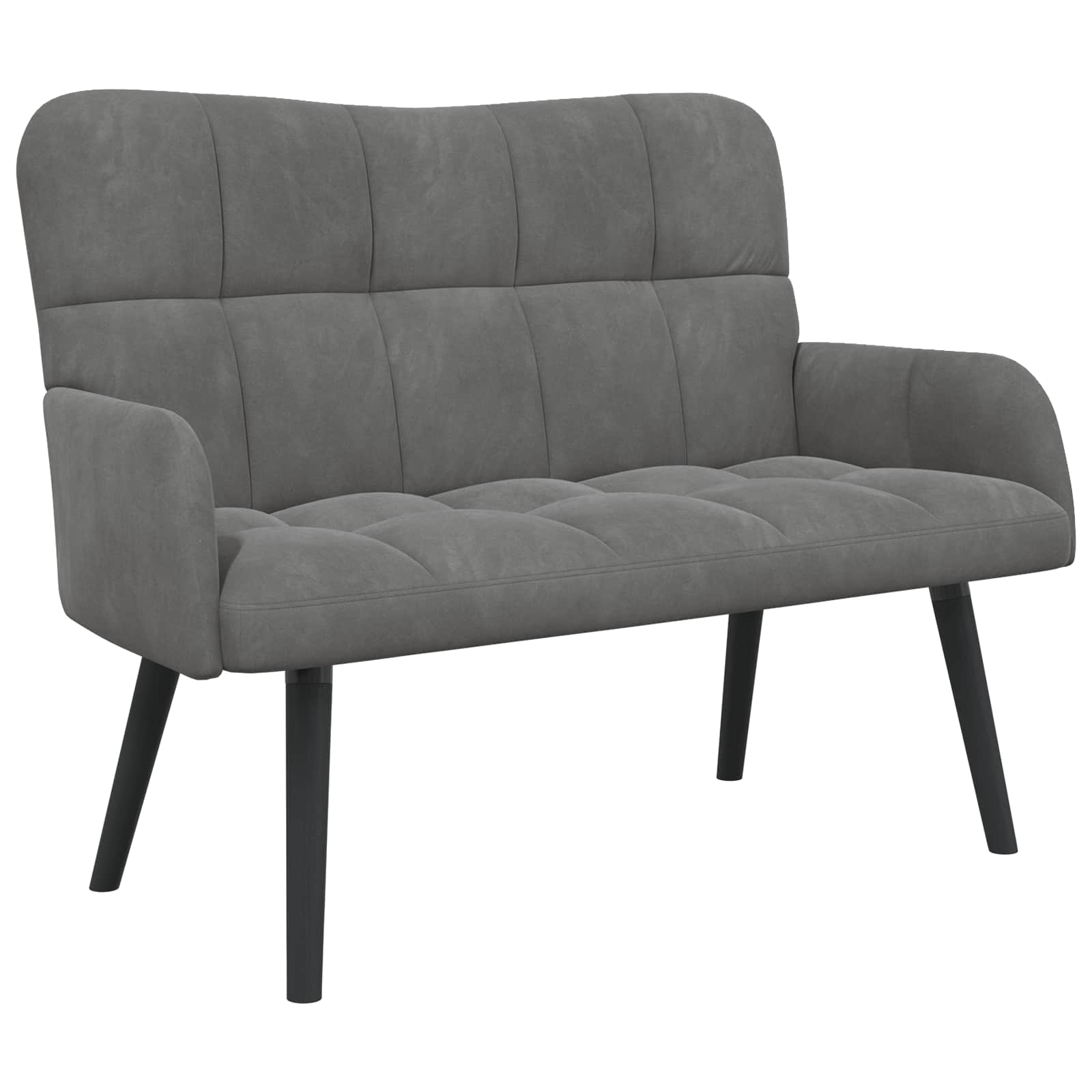 Canapé deux places Gris foncé 115 x 61 x 87 cm Velours - XIOS
