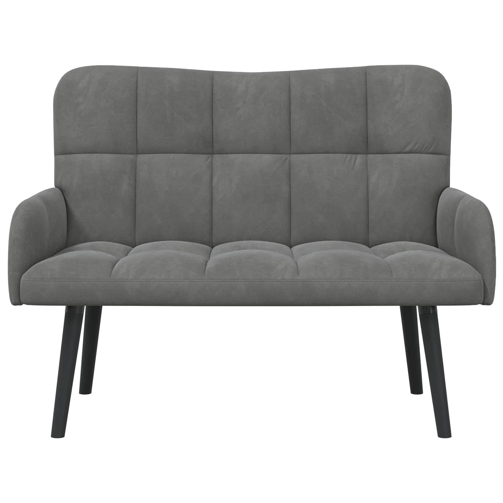 Canapé deux places Gris foncé 115 x 61 x 87 cm Velours - XIOS