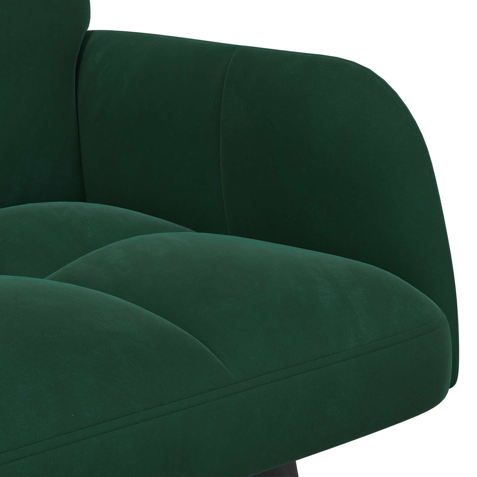 Canapé deux places Vert foncé 115 x 61 x 87 cm Velours - XIOS