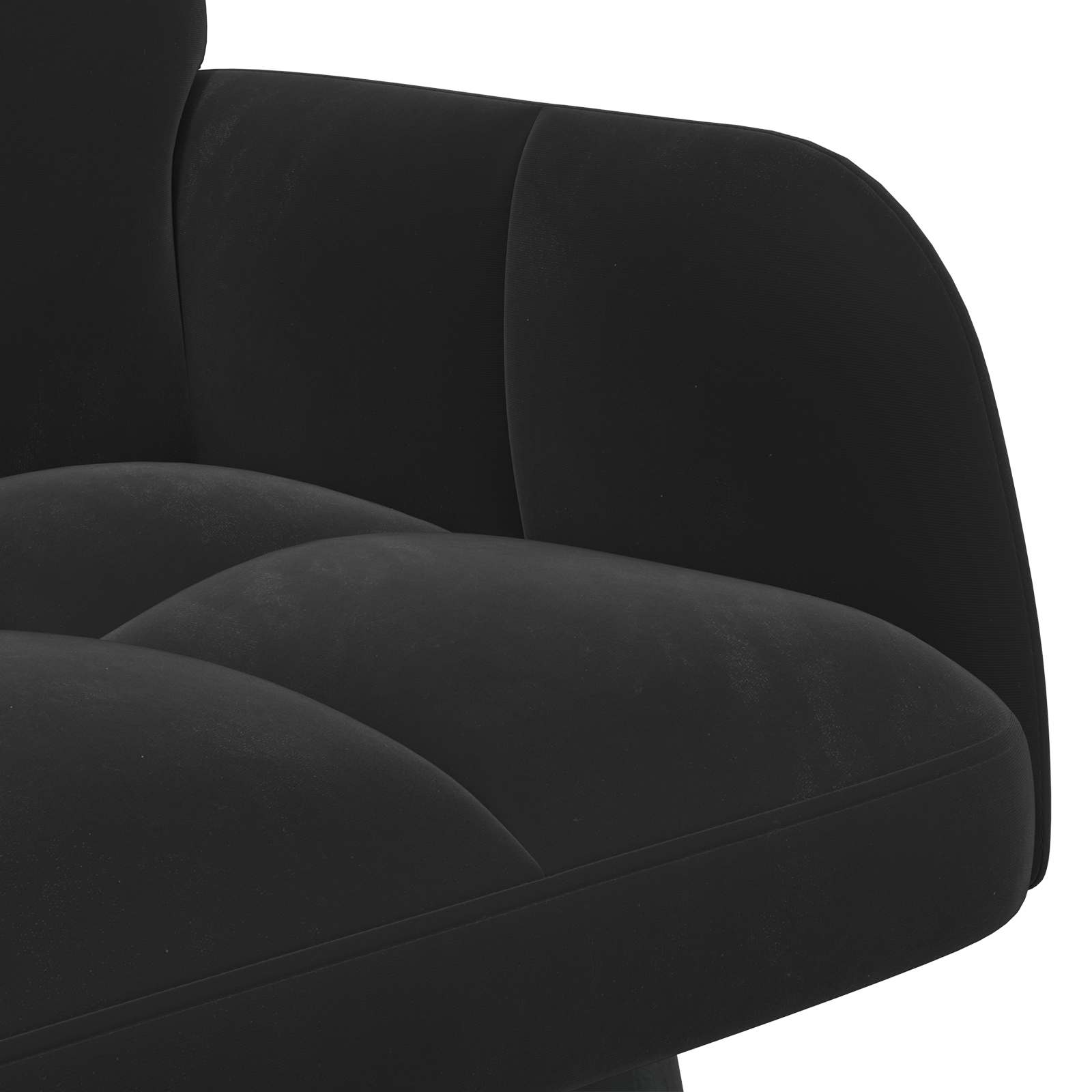 Canapé deux places Noir 115 x 61 x 87 cm Velours - XIOS