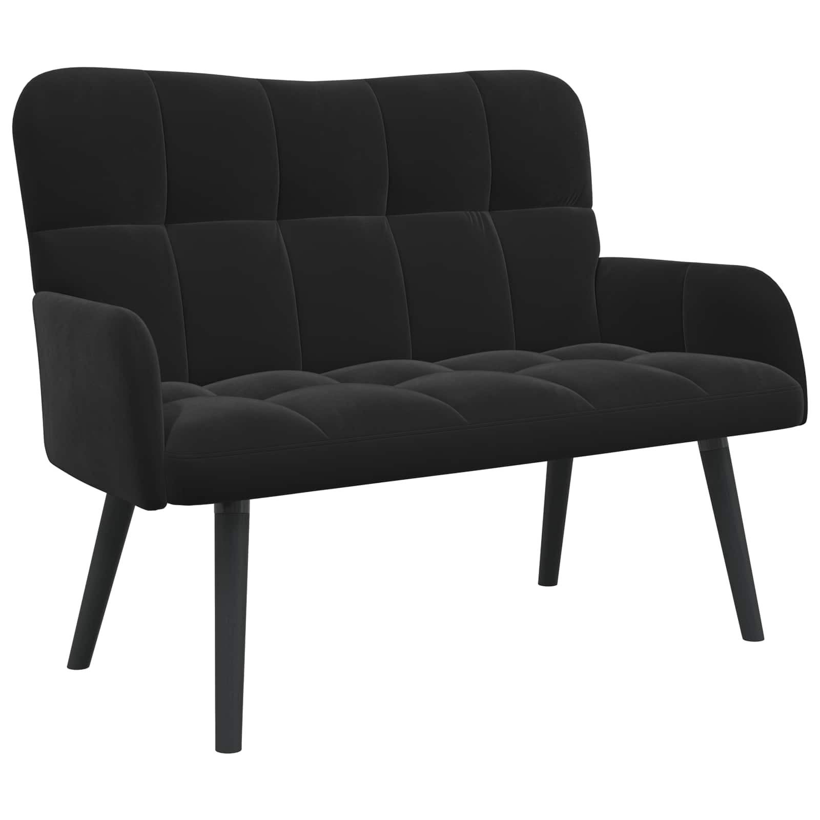 Canapé deux places Noir 115 x 61 x 87 cm Velours - XIOS