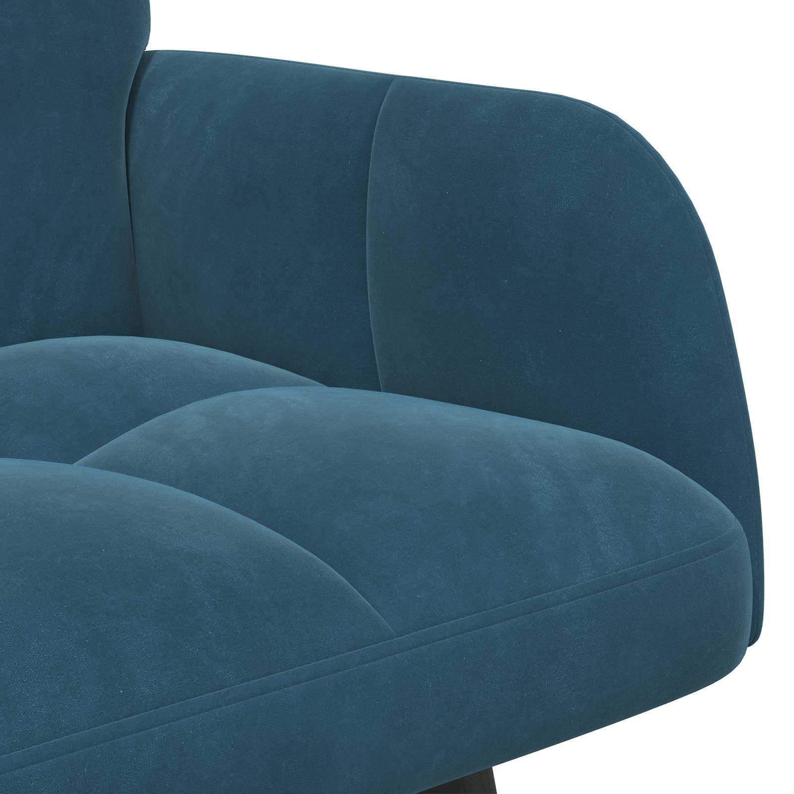 Canapé deux places Bleu 115 x 61 x 87 cm Velours - XIOS