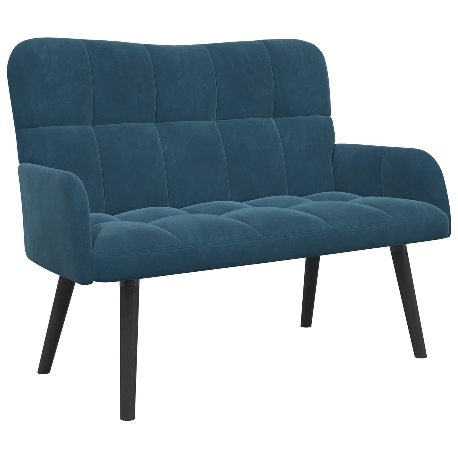 Canapé deux places Bleu 115 x 61 x 87 cm Velours - XIOS