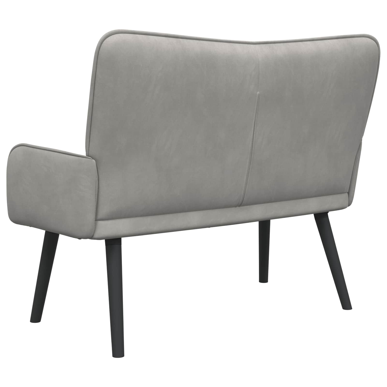Canapé deux places Gris clair 115 x 61 x 87 cm Velours - XIOS