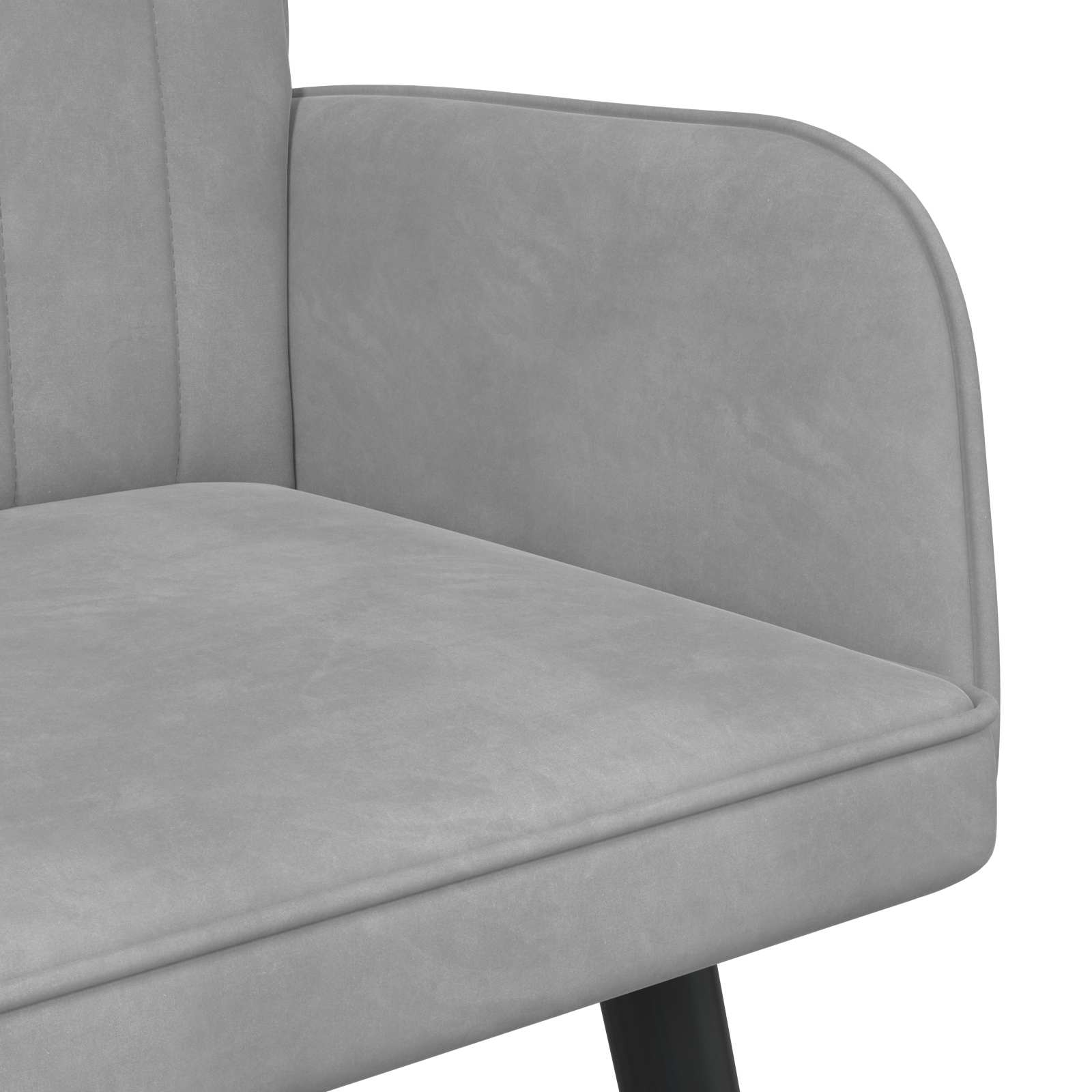 Canapé deux places Gris clair 115 x 61 x 87 cm Velours - XIOS