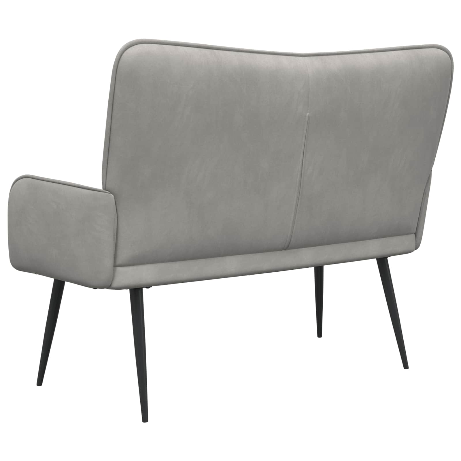 Canapé deux places Gris clair 115 x 61 x 87 cm Velours - XIOS