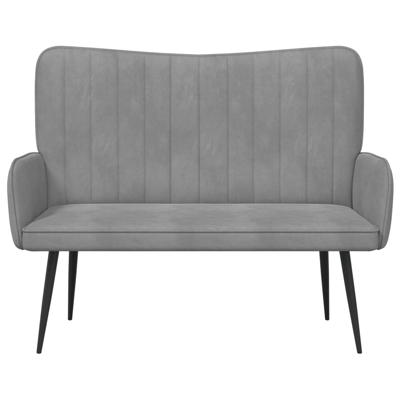 Canapé deux places Gris clair 115 x 61 x 87 cm Velours - XIOS