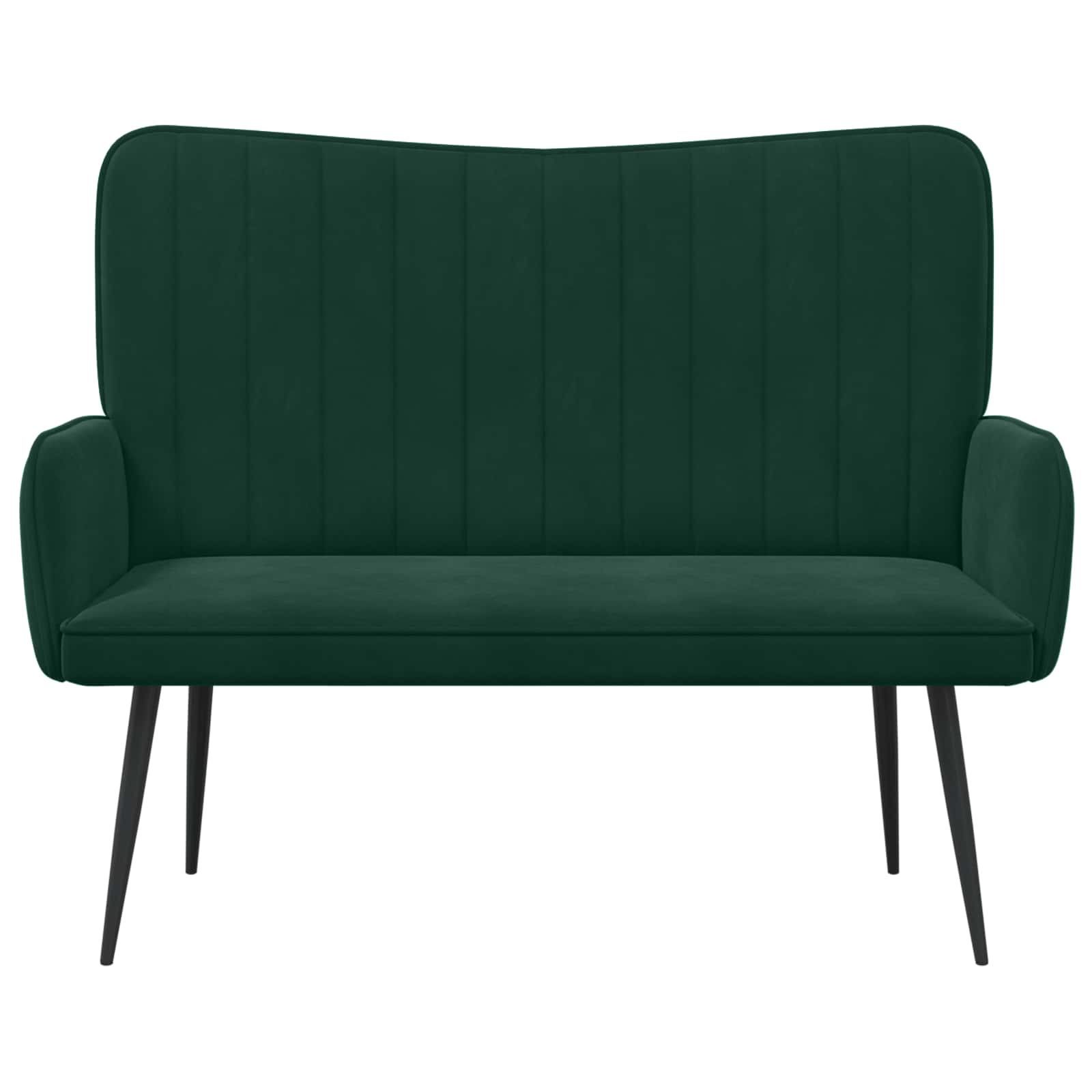 Canapé deux places Vert foncé 115 x 61 x 87 cm Velours - XIOS