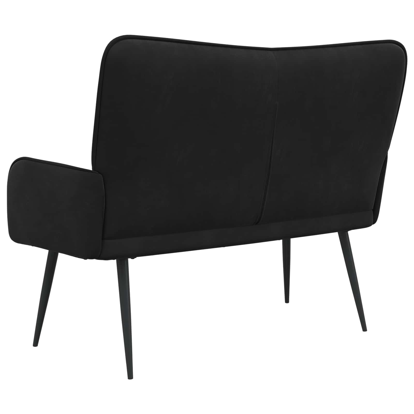 Canapé deux places Noir 115 x 61 x 87 cm Velours - XIOS
