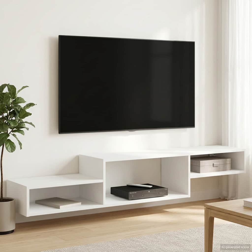 Meuble TV mural Montage mural Blanc 150 x 28 x 26 cm - XIOS