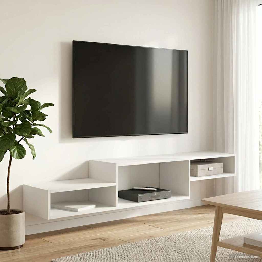Meuble TV mural Montage mural Bois ancien 150 x 28 x 26 cm - XIOS