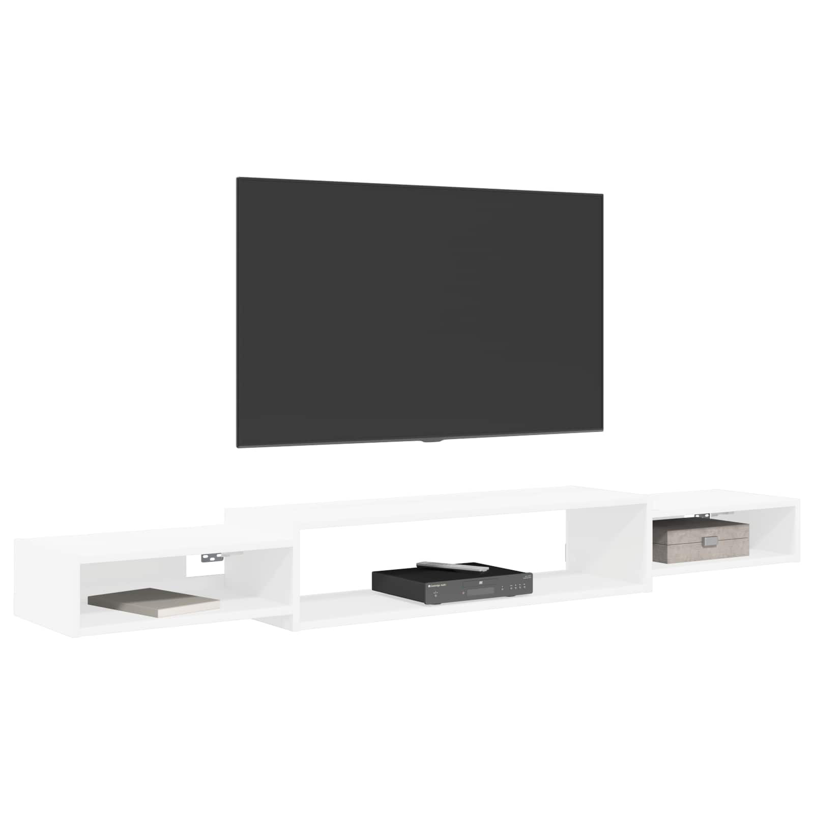 Meuble TV mural Montage mural Blanc 180 x 28 x 21 cm - XIOS