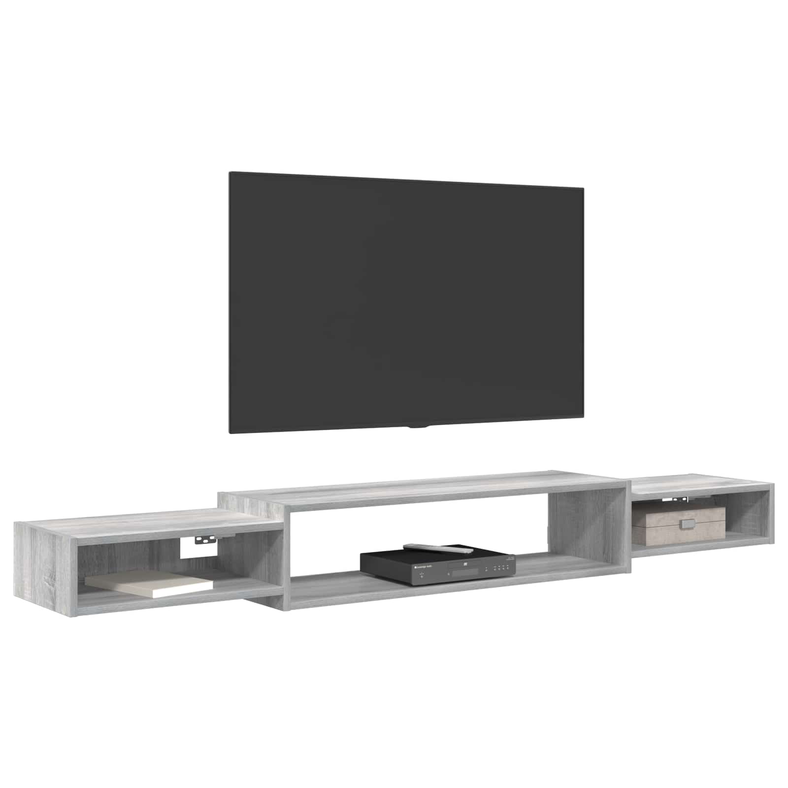 Meuble TV mural Montage mural Sonoma gris 180 x 28 x 21 cm - XIOS