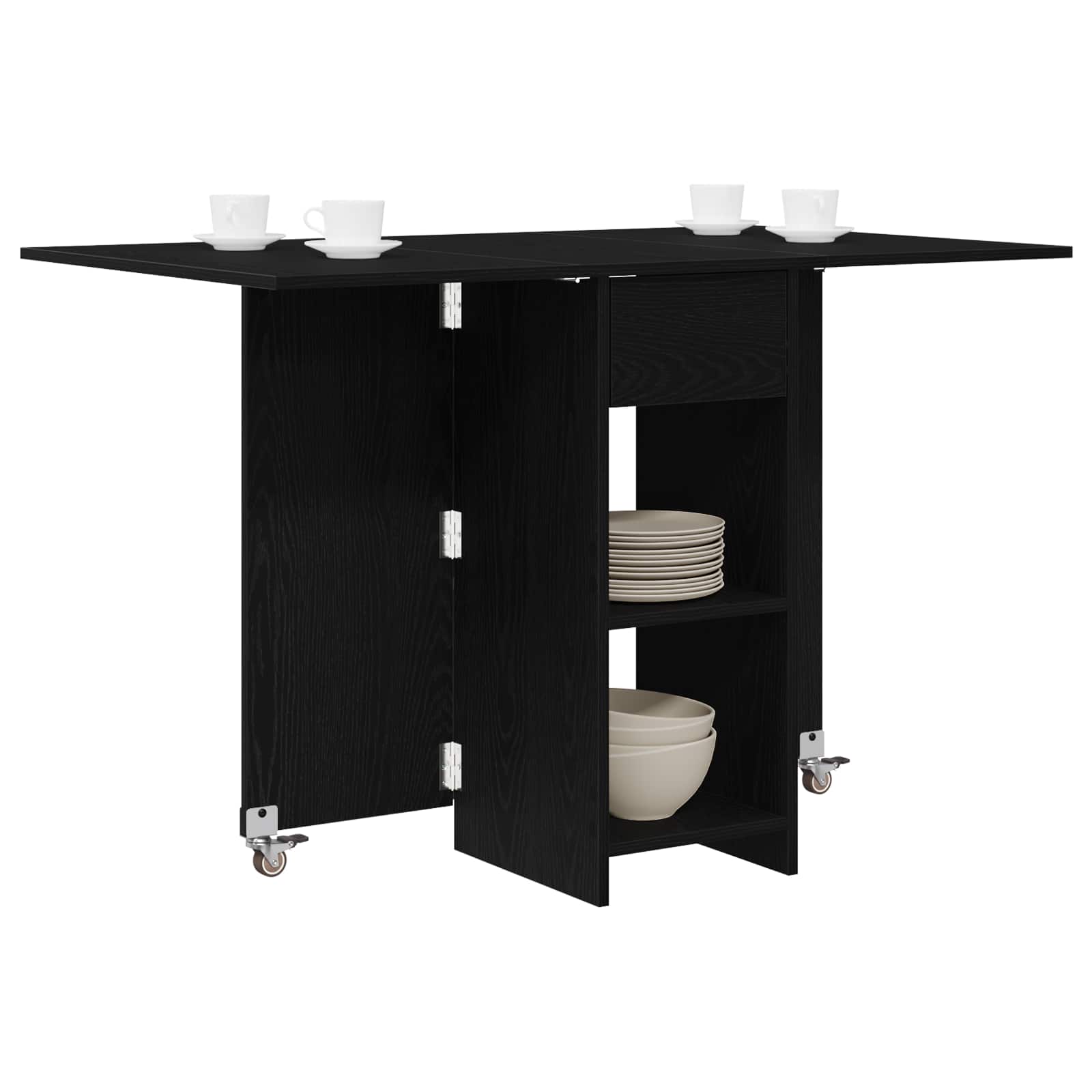 Table à dîner 115 x 70 x 75 cm Bois d'ingénierie Chêne noir - XIOS
