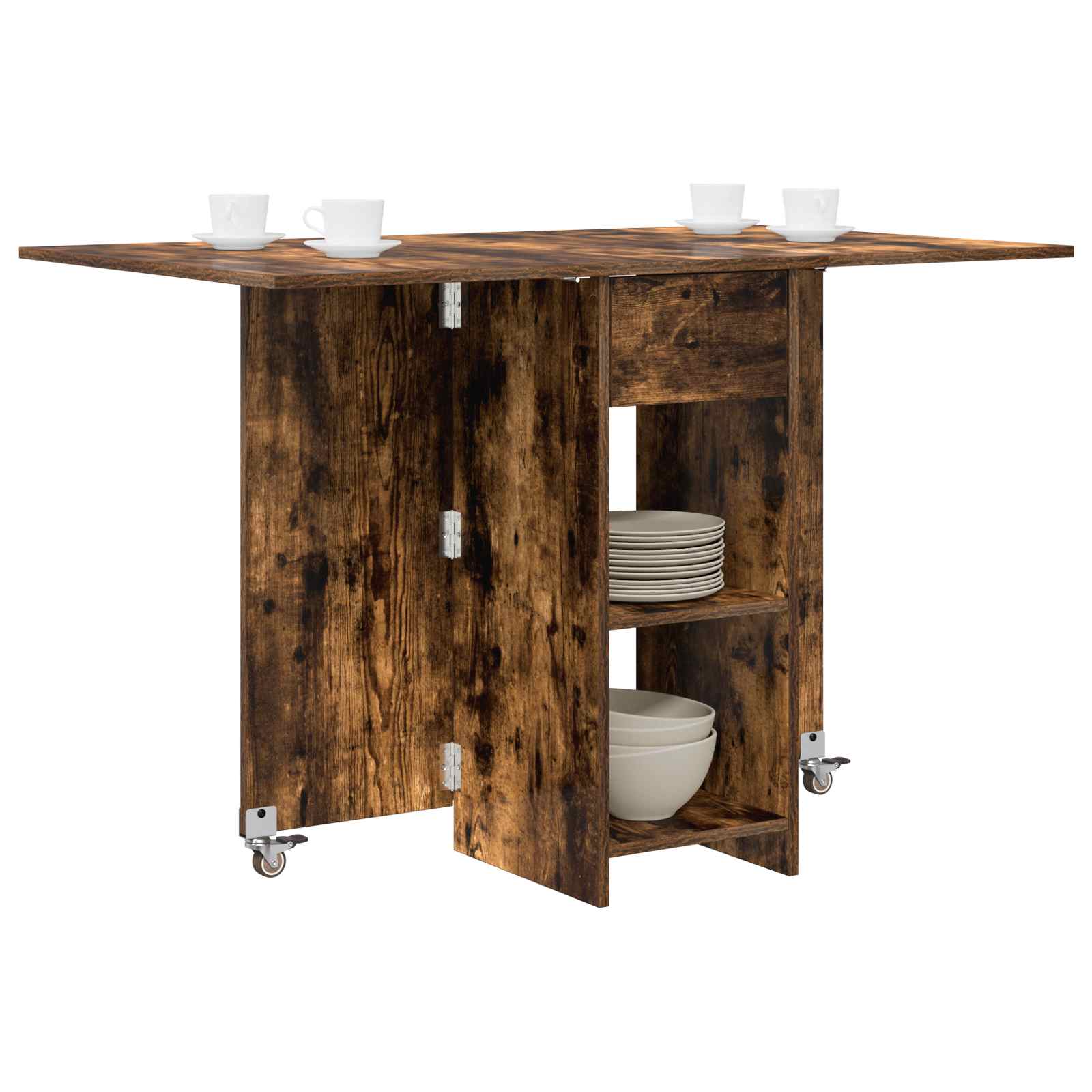 Table à dîner 115 x 70 x 75 cm Bois d'ingénierie Chêne fumé - XIOS