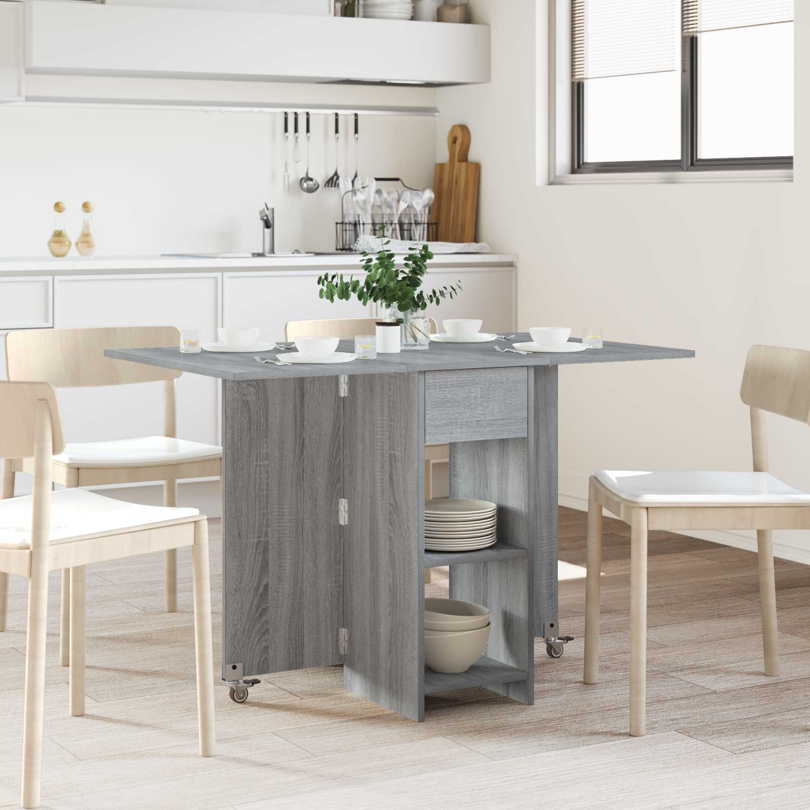 Table à dîner 115 x 70 x 75 cm Bois d'ingénierie Sonoma gris - XIOS
