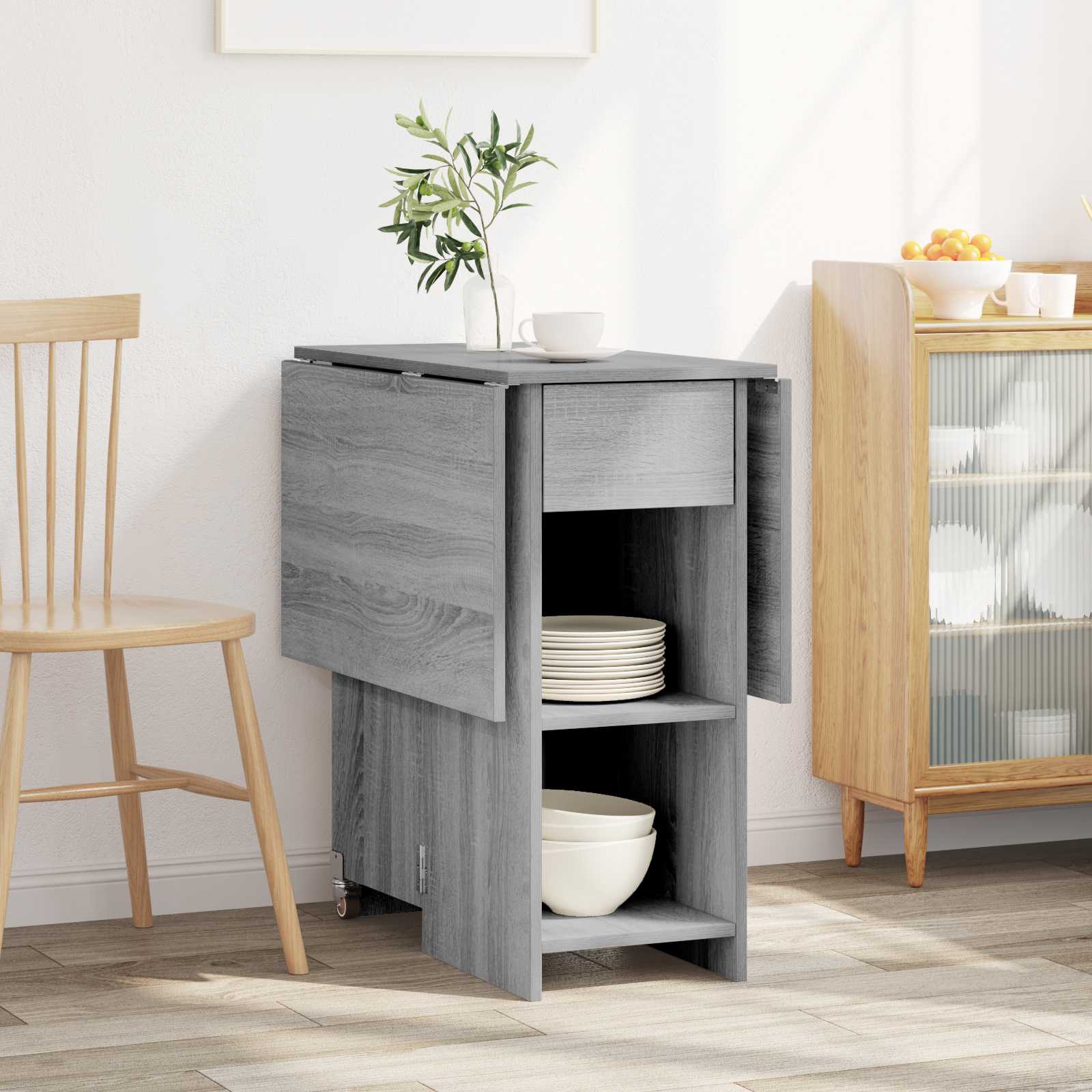 Table à dîner 115 x 70 x 75 cm Bois d'ingénierie Sonoma gris - XIOS
