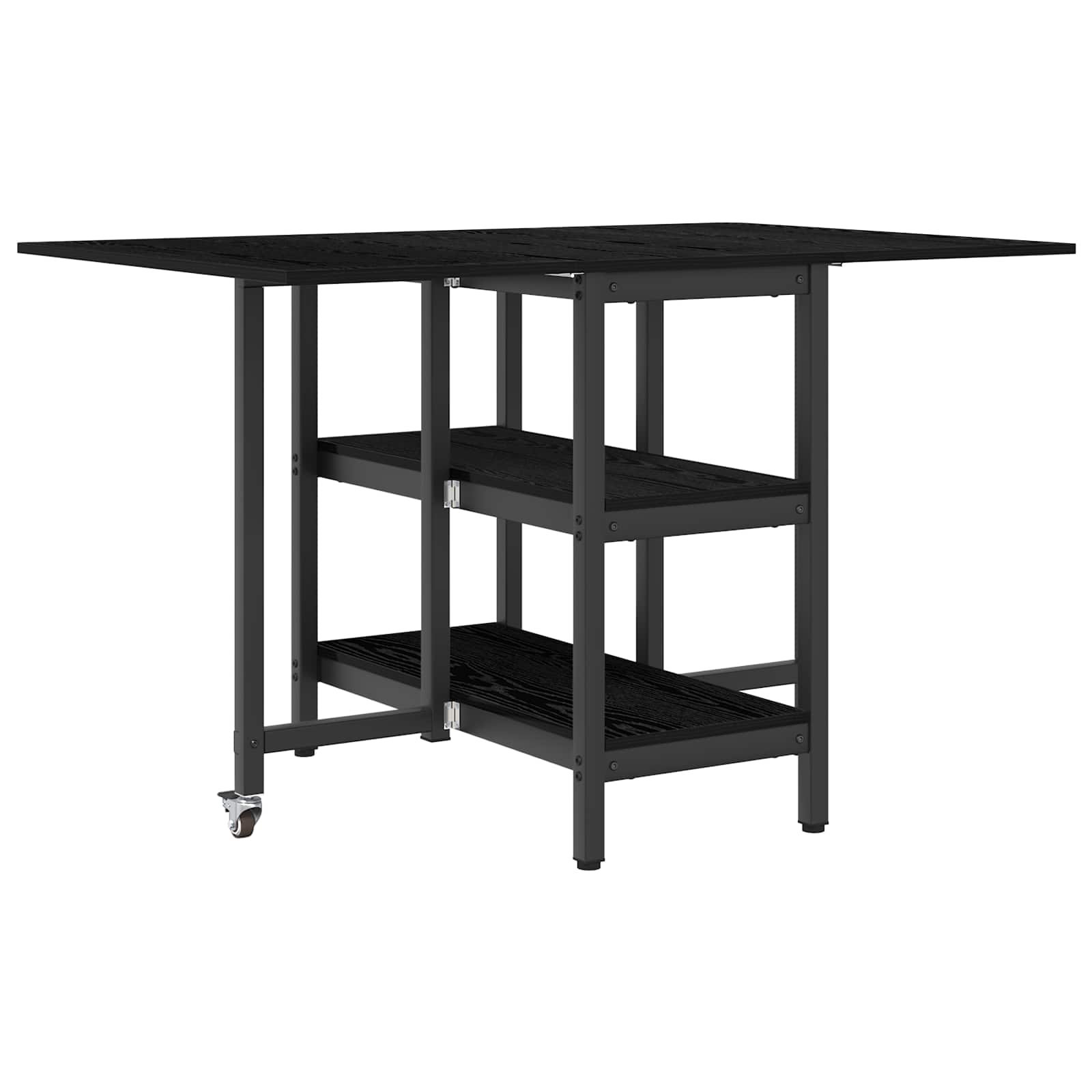 Table à dîner 122 x 80 x 76,5 cm Bois d'ingénierie Chêne noir - XIOS