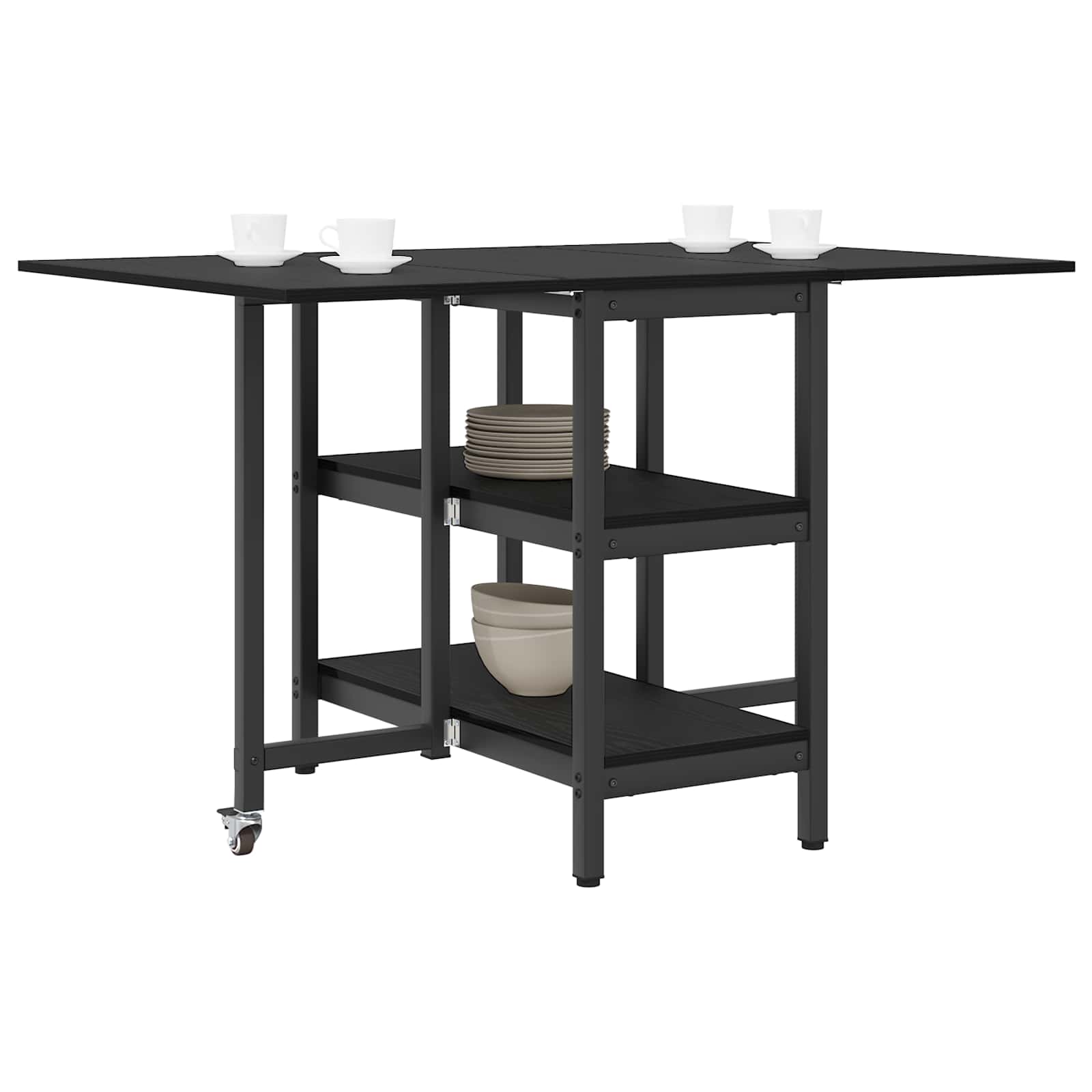 Table à dîner 122 x 80 x 76,5 cm Bois d'ingénierie Chêne noir - XIOS
