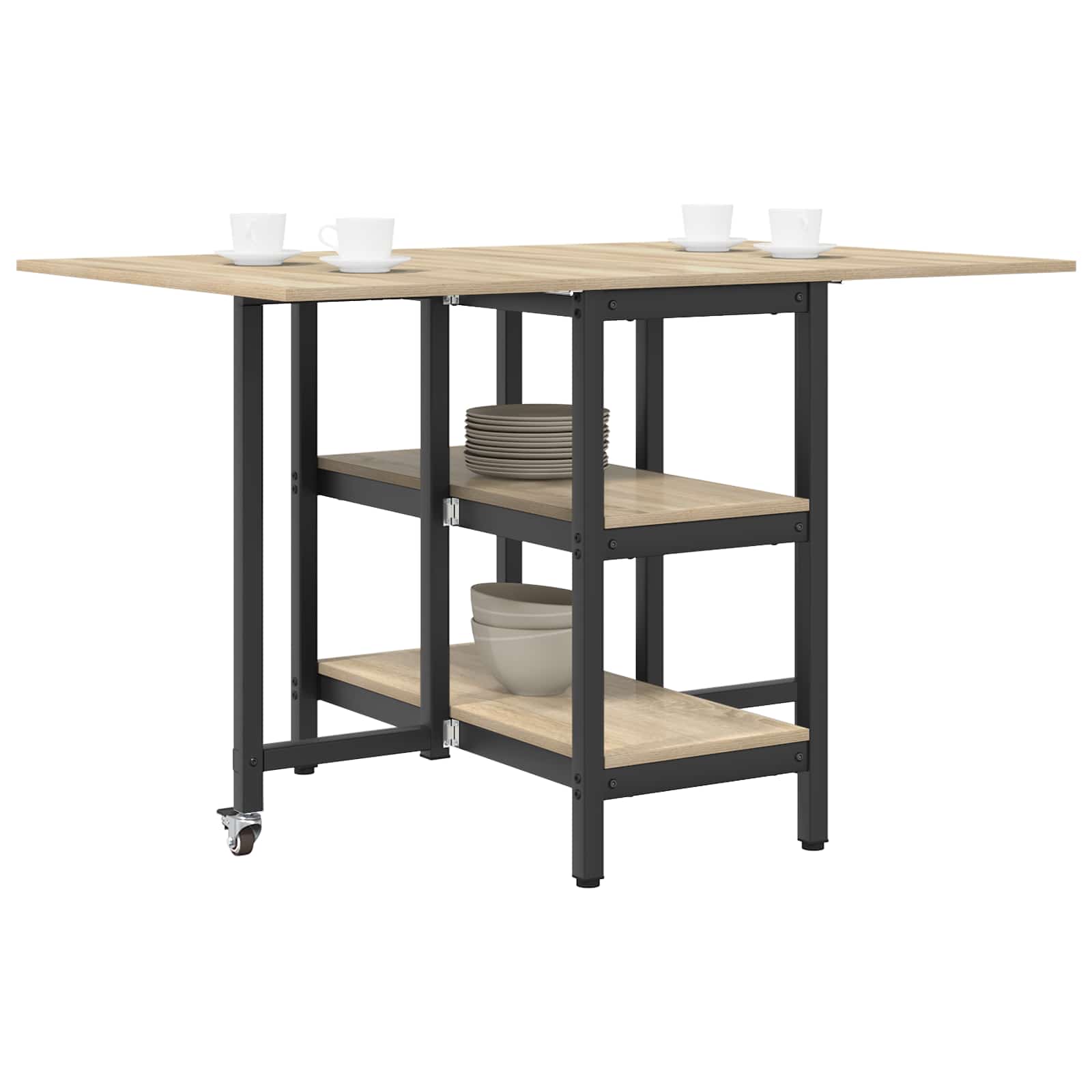 Table à dîner 122 x 80 x 76,5 cm Bois d'ingénierie Chêne Sonoma - XIOS