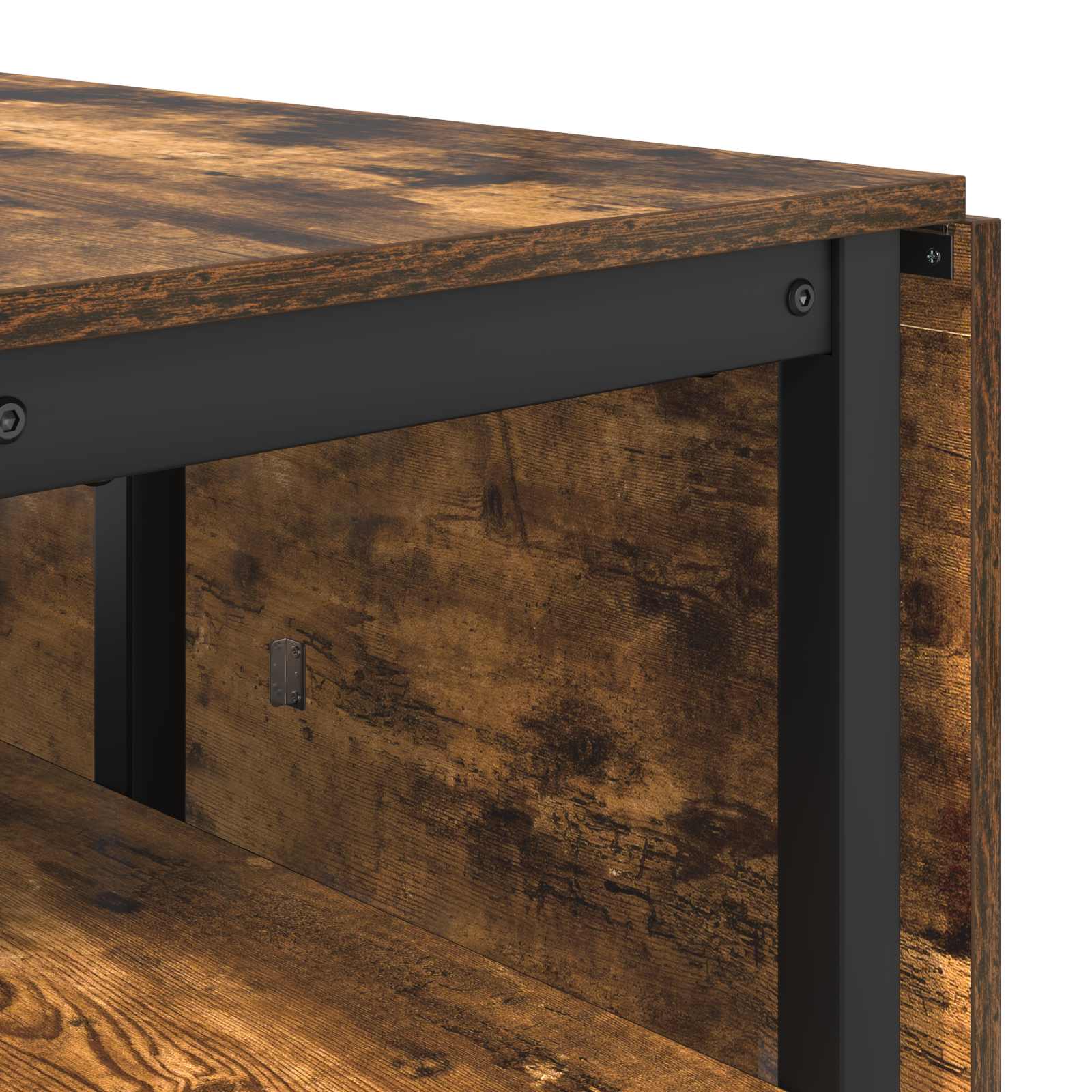 Table à dîner 122 x 80 x 76,5 cm Bois d'ingénierie Chêne fumé - XIOS